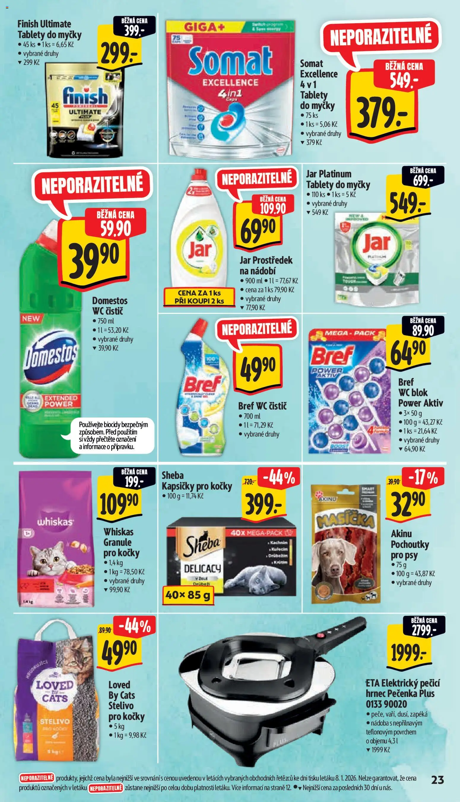 Albert leták - Supermarket od 14.01.2026 | Strana: 29 | Produkty: Finish, Whiskas, Granule, Hrnec