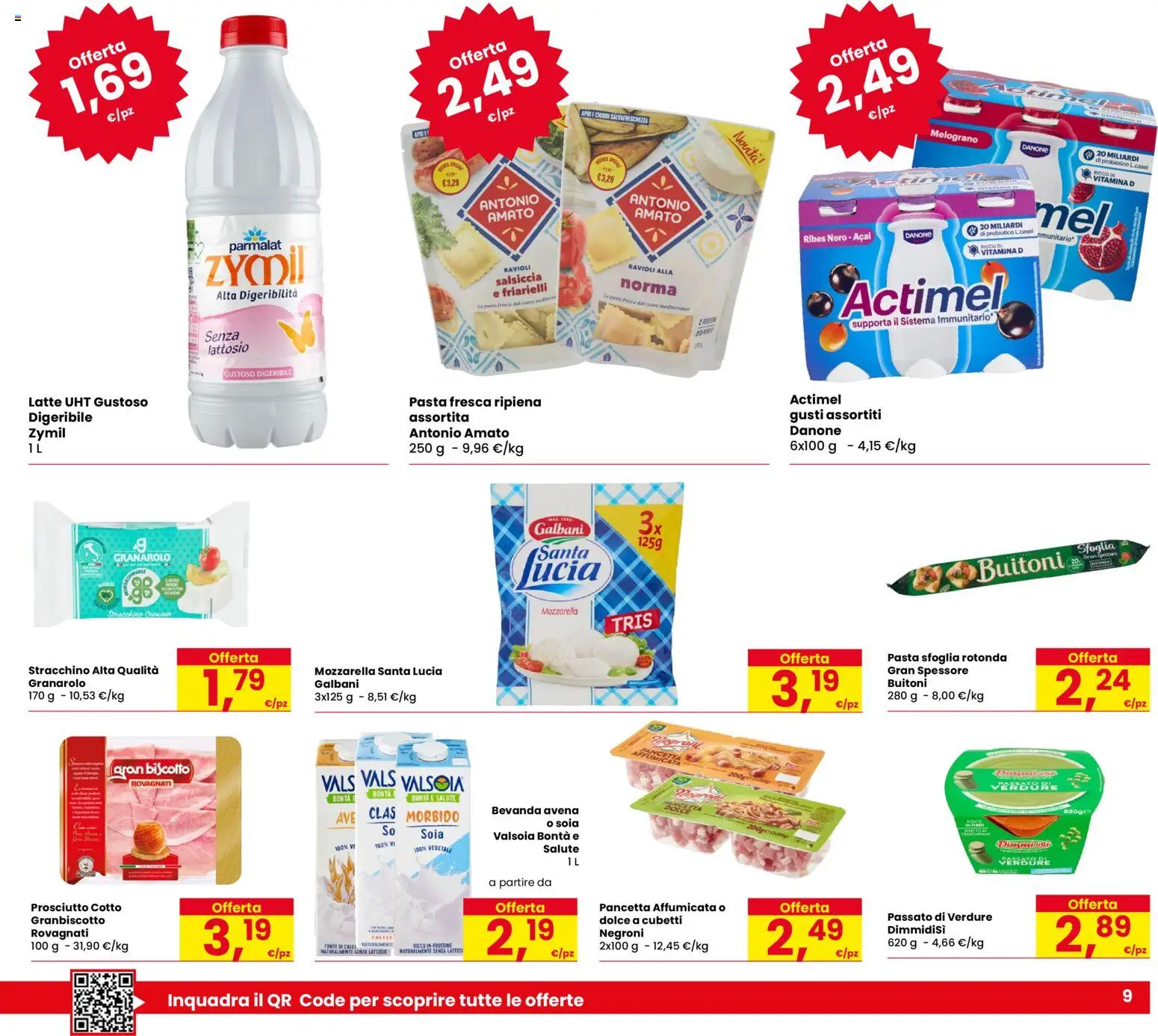 Volantino Despar del 13.11.2025 | Pagina: 9 | Prodotti: Mozzarella, Pasta, Ravioli, Stracchino