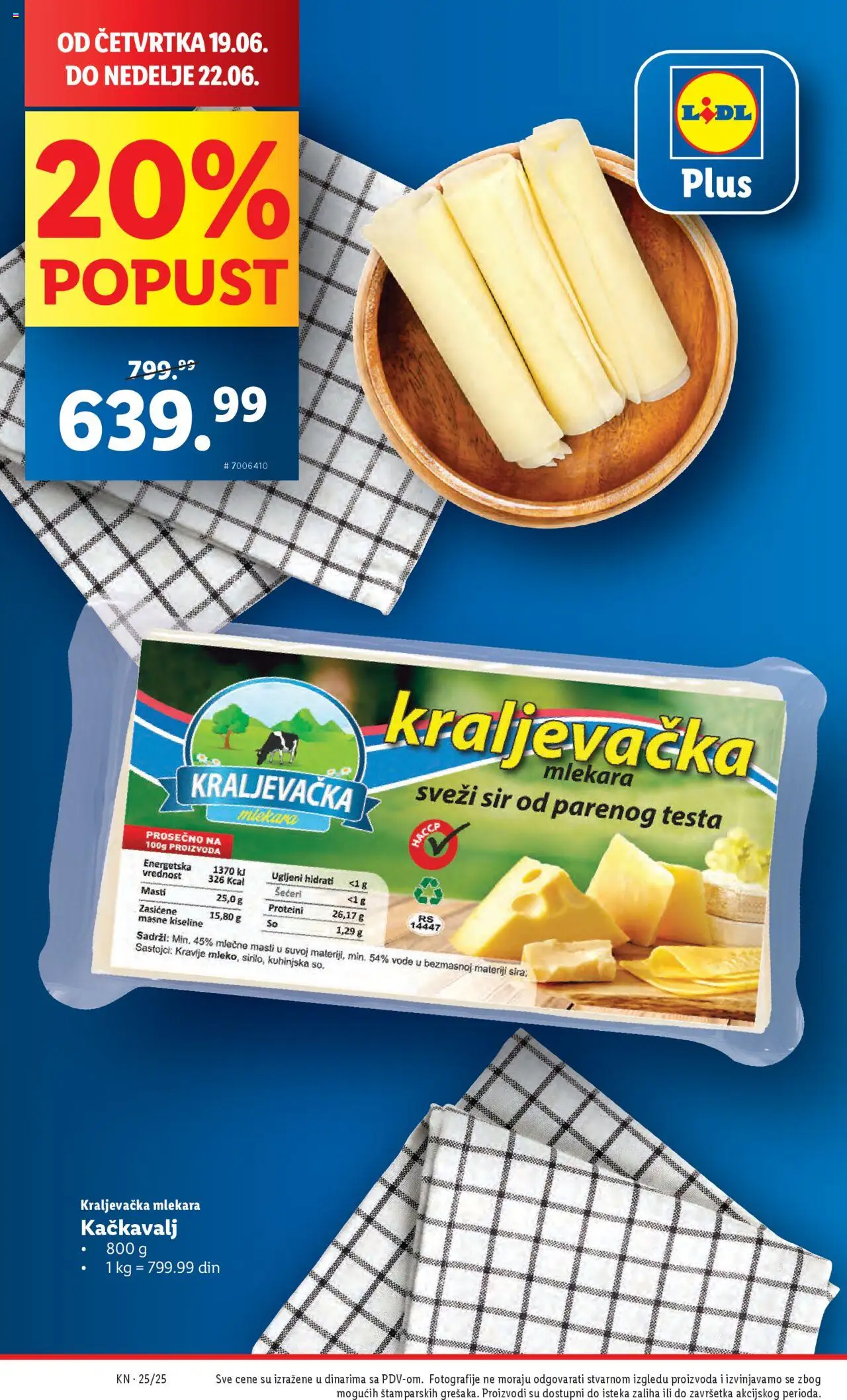 Lidl katalog - važi od 19.06.2025 | Strana: 4 | Proizvode: Sir, Kačkavalj