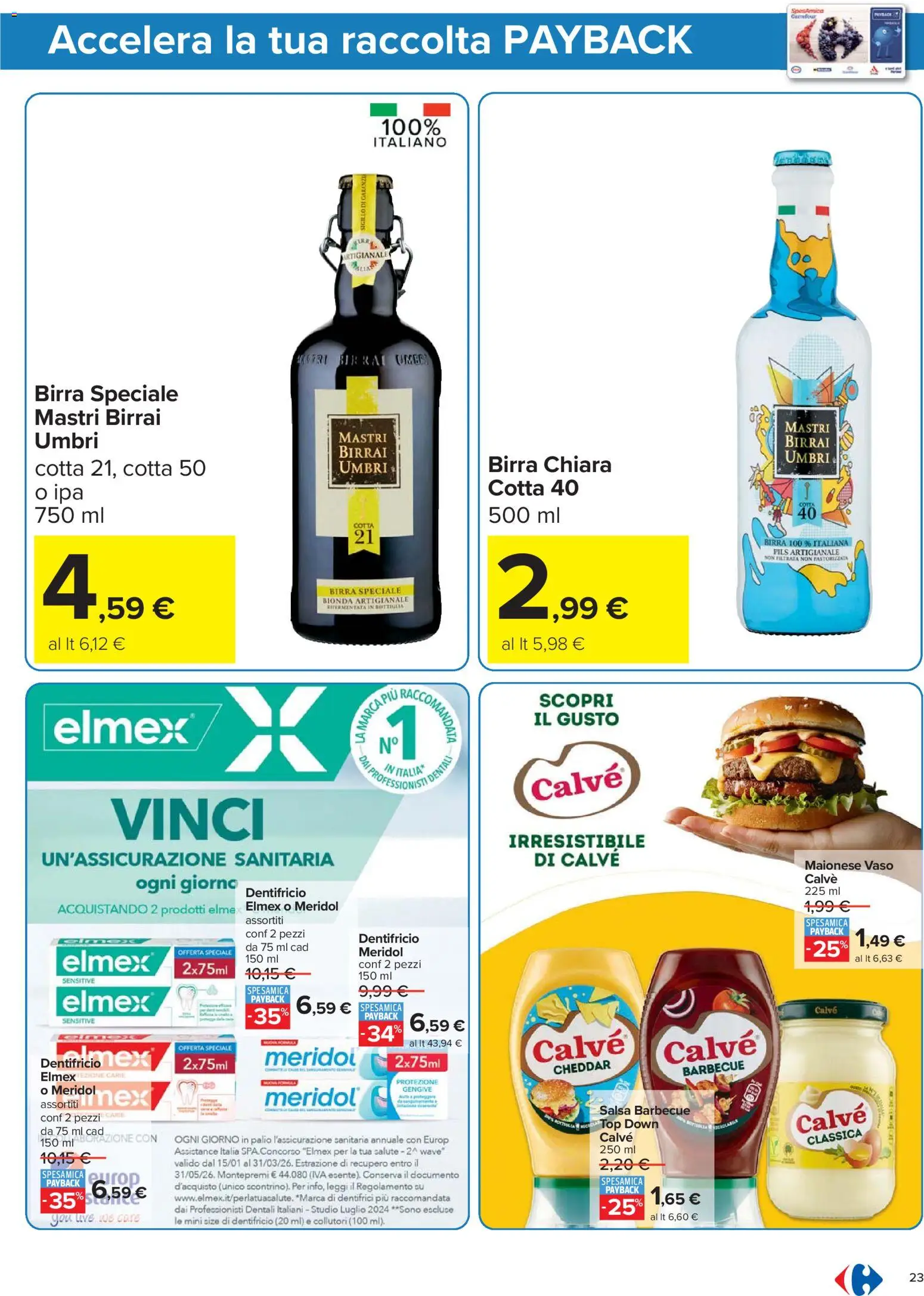 Volantino Carrefour del 15.01.2026 | Pagina: 23 | Prodotti: Birra, Maionese, Top, Bottiglia