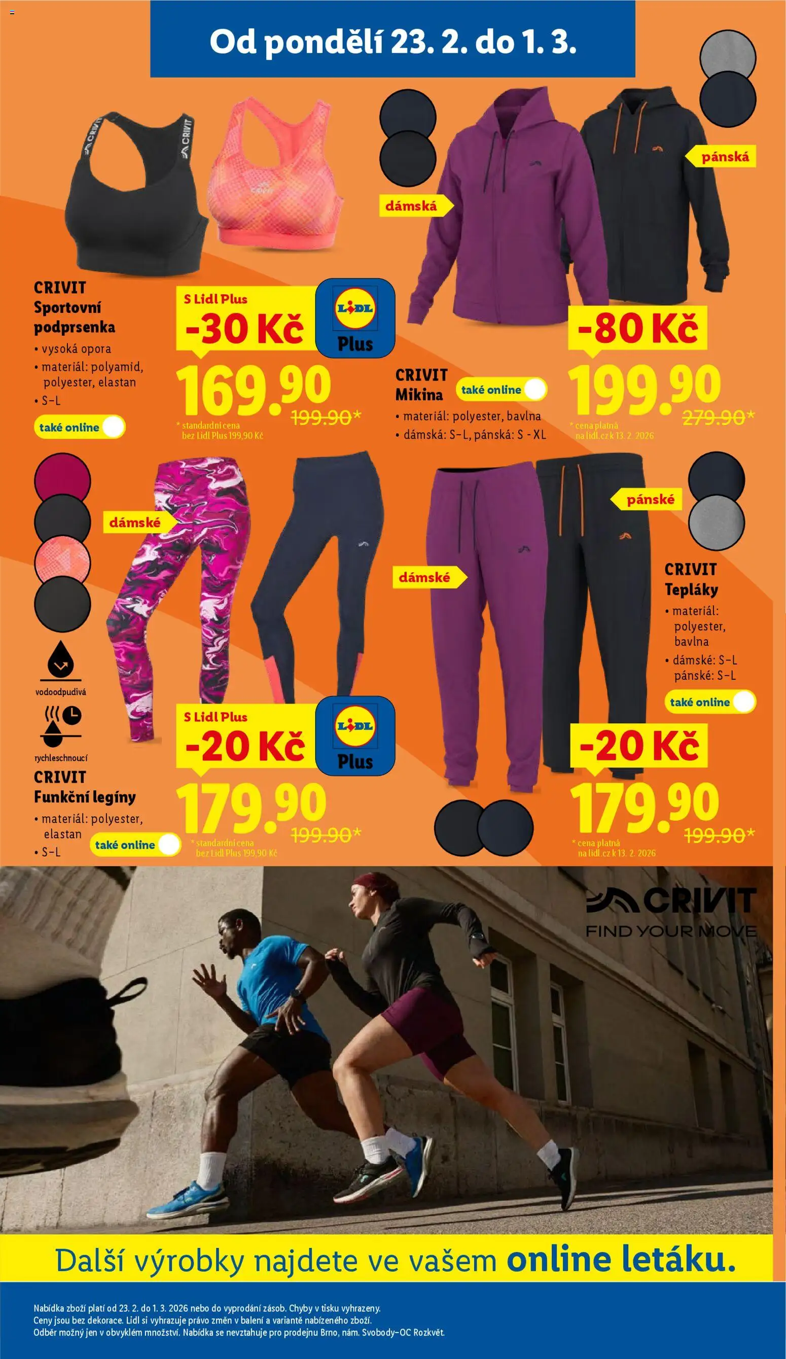 Lidl leták - Spotřební zboží od 23.02.2026 | Strana: 11 | Produkty: Mikina, Legíny, Tepláky, Sportovní podprsenka