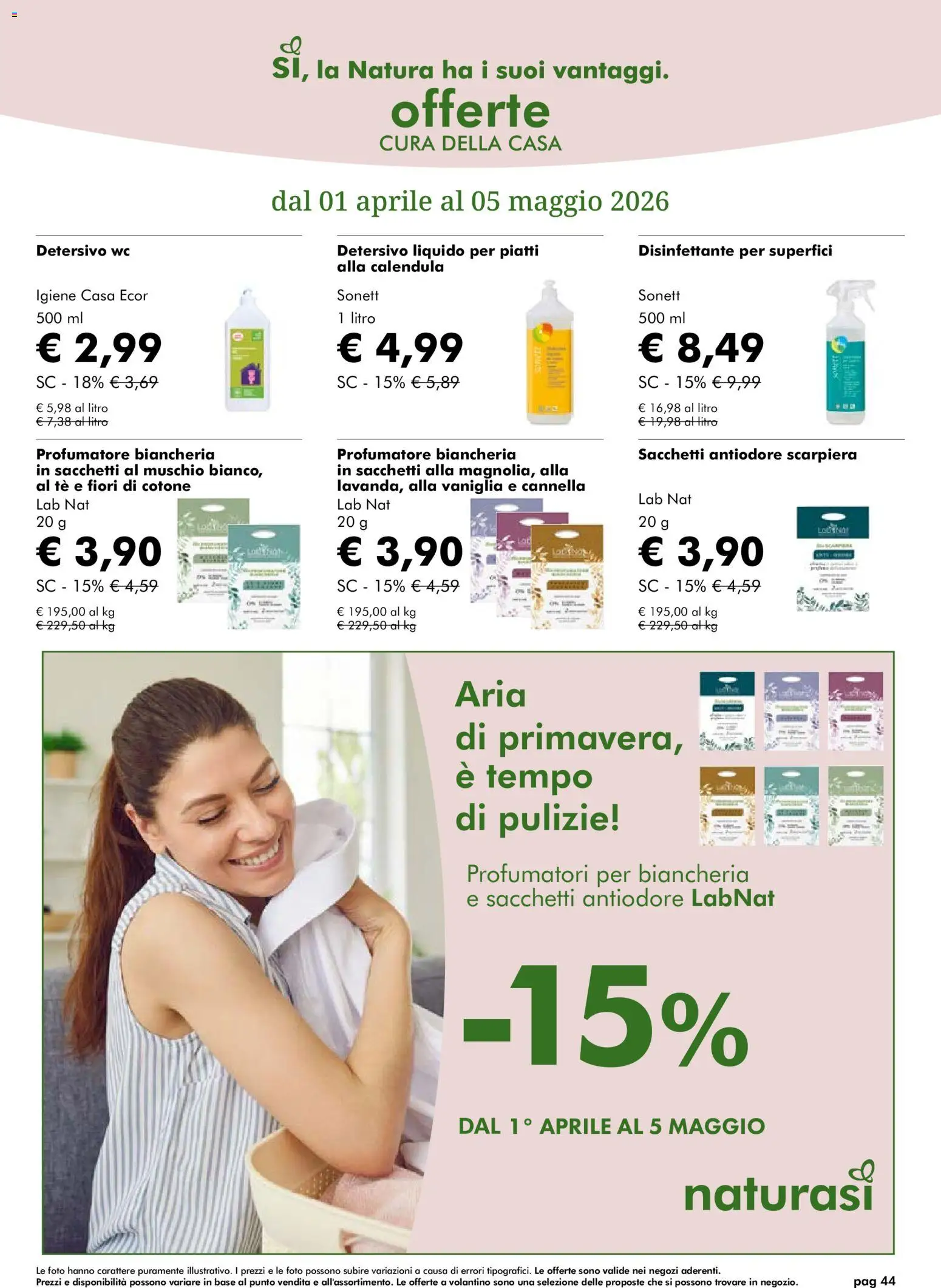 Volantino Natura Sì del 01.04.2026 | Pagina: 44