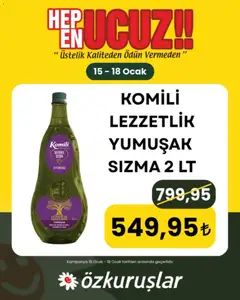 15.01.2026 tarihinden itibaren geçerli olan Özkuruşlar kataloğu önizlemesi