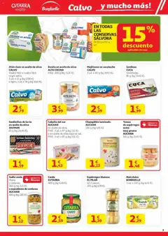 Vista previa Alcampo - Canarias válido desde el 23.10.2025 | Página: 3 | Productos: Berberechos, Aceite de oliva, Σταθμός εργασίας, Atún claro