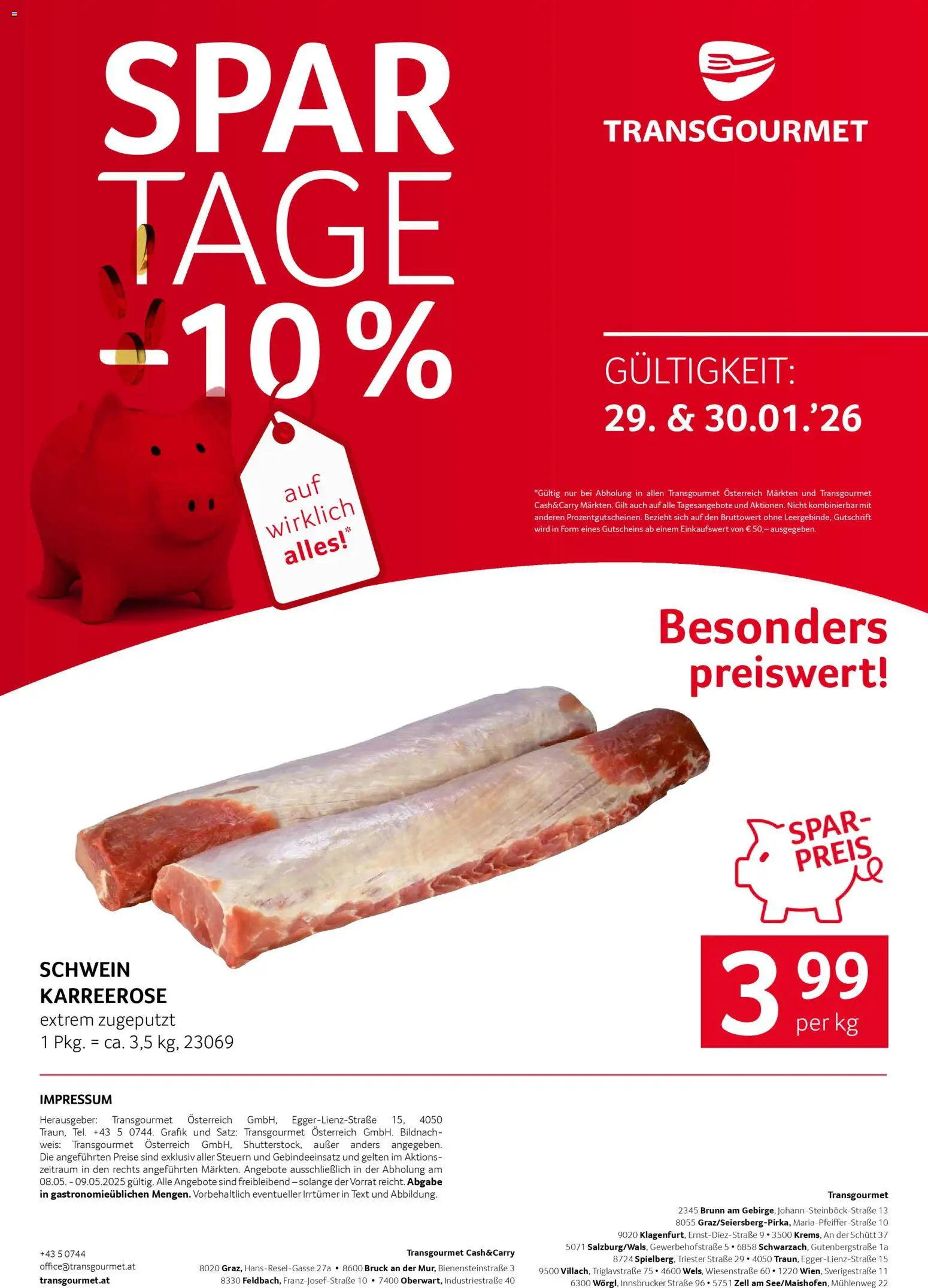 Transgourmet  Spartage gültig ab 29.01.2026 | Seite: 1