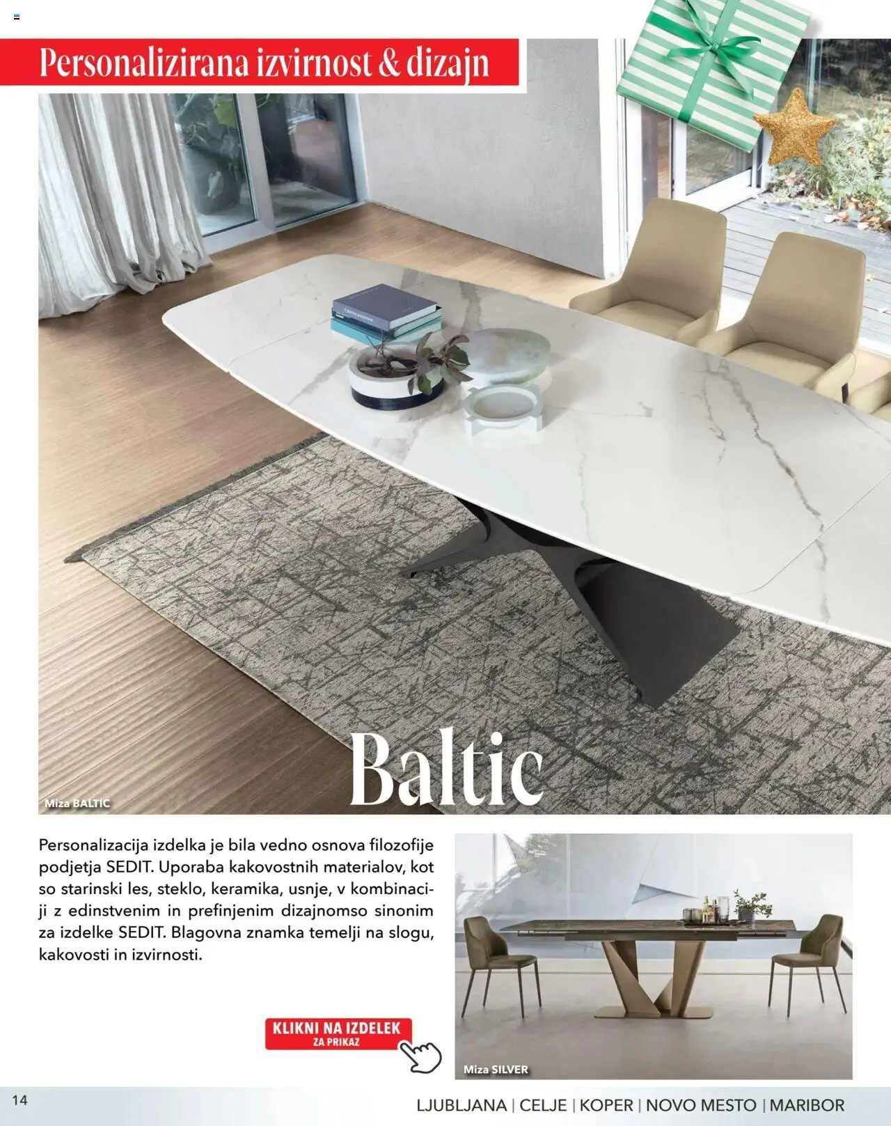 Harvey Norman katalog praznična jedilnica │ velja od 07.12.2023 | Stran: 14 | Izdelki: Miza