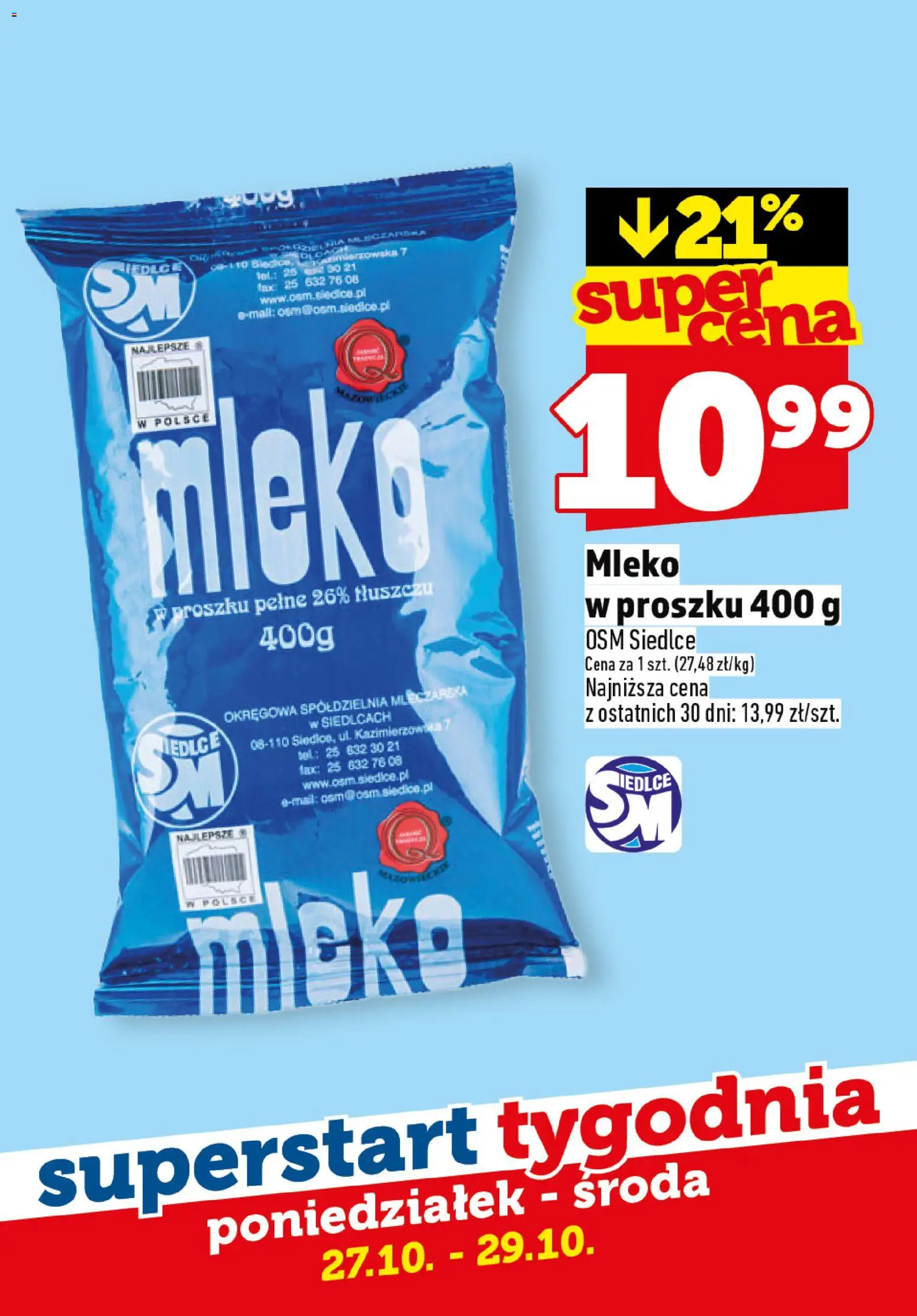 Topaz Gazetka - Superstart tygodnia od 27.10.2025 | Strona: 5 | Produkty: Mleka, Mleko