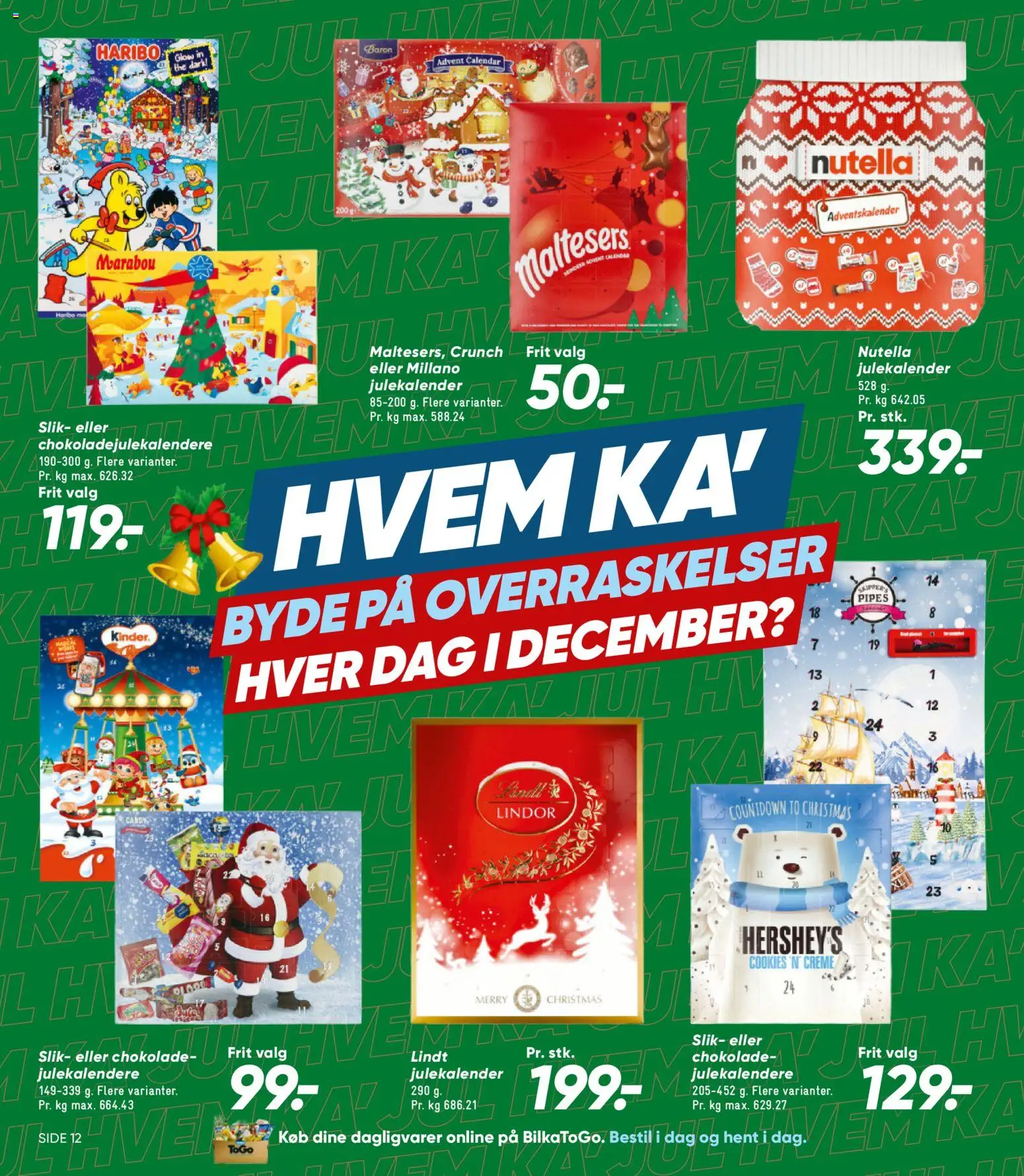 Bilka tilbudsavis – gyldig fra 07.11.2025 | Side: 12 | Produkter: Creme, Chokolade, Slik, Nutella