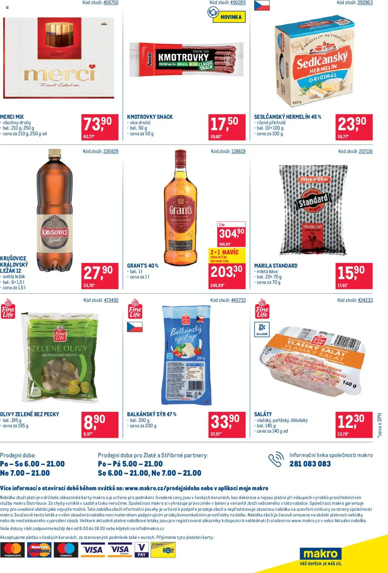 Makro leták - Maloobchod od 04.06.2025 | Strana: 16 | Produkty: Saláty, Salát, Hermelín, Mletá káva