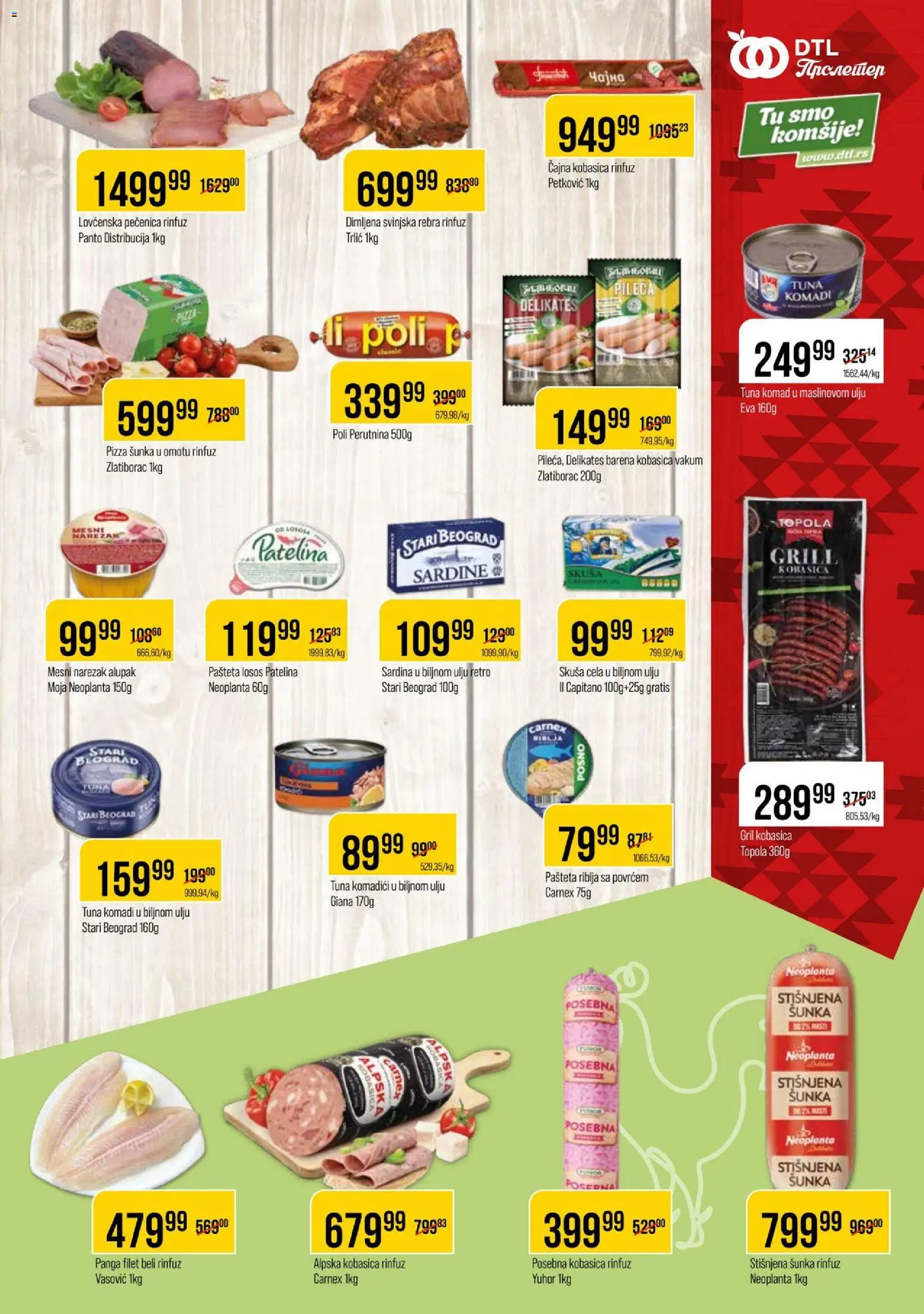 Metalac Proleter katalog - važi od 11.03.2026 | Strana: 5 | Proizvode: Narezak, Svinjska rebra, Losos, Sardina