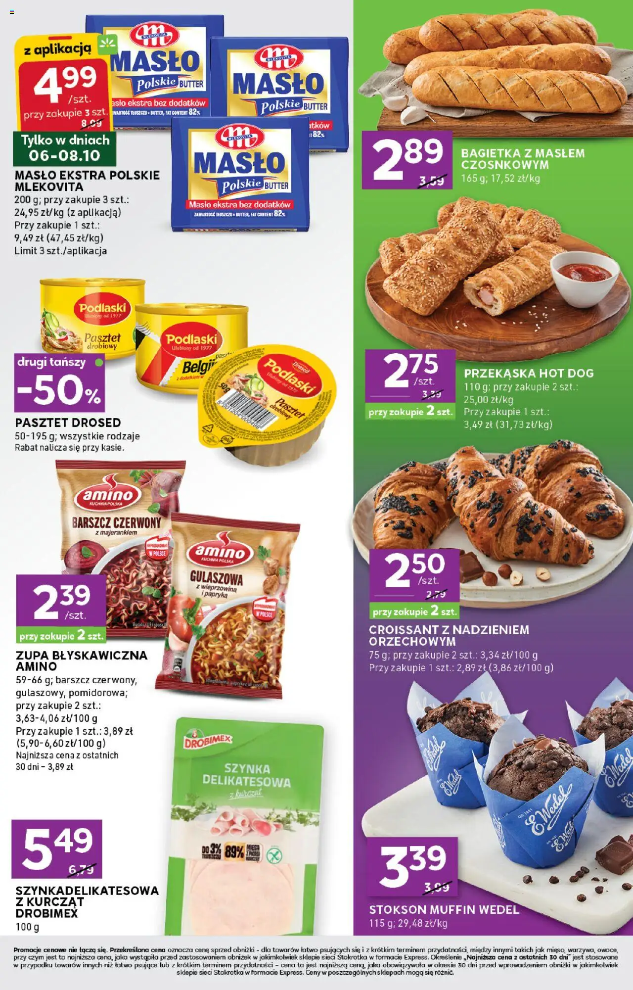 Stokrotka Gazetka - Express od 02.10.2025 | Strona: 3 | Produkty: Szynka, Bagietka, Zupa, Masło