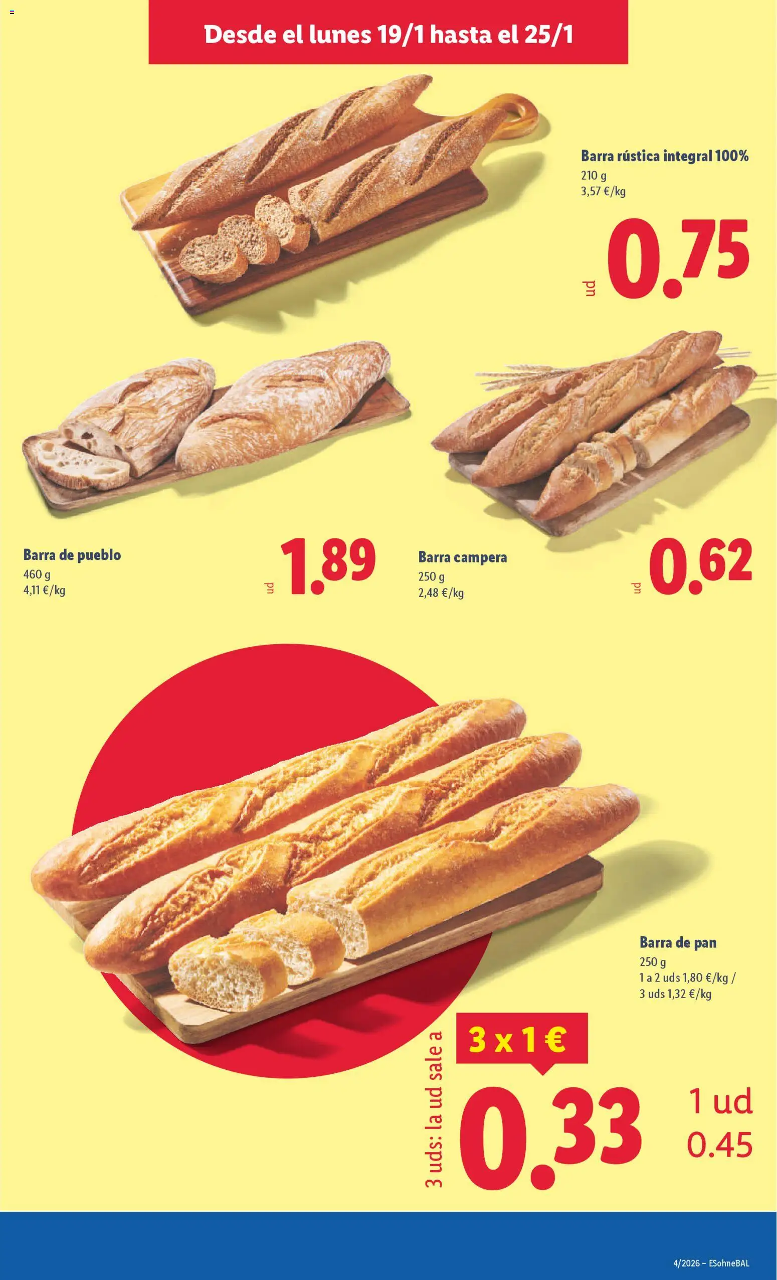 Lidl folleto │ válido desde el 19.01.2026 | Página: 19 | Productos: Pan
