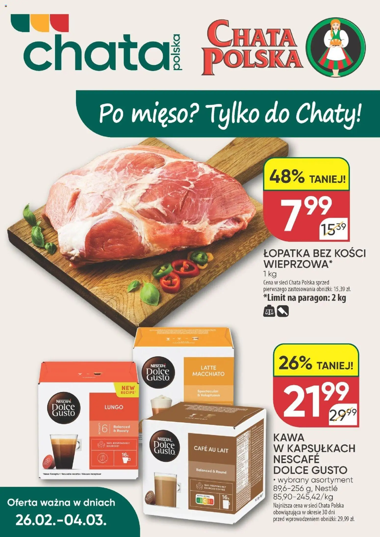 Chata Polska Gazetka od 26.02.2026 | Strona: 21 | Produkty: Mięso, Wołowina, Majonez