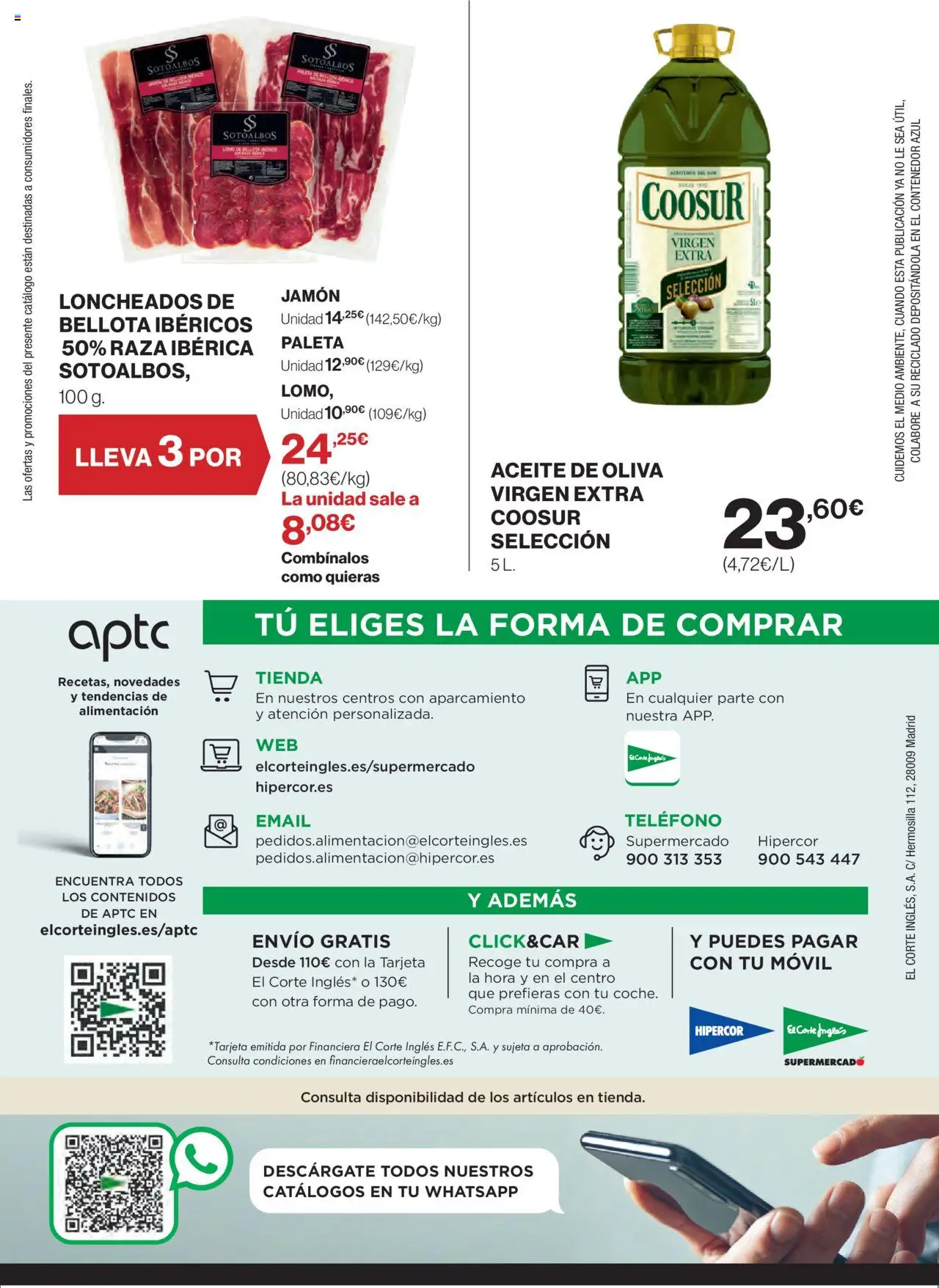 El Corte Inglés ofertas │ válido desde el 11.09.2025 | Página: 33 | Productos: Aceite, Jamón, Aceite de oliva, Teléfono