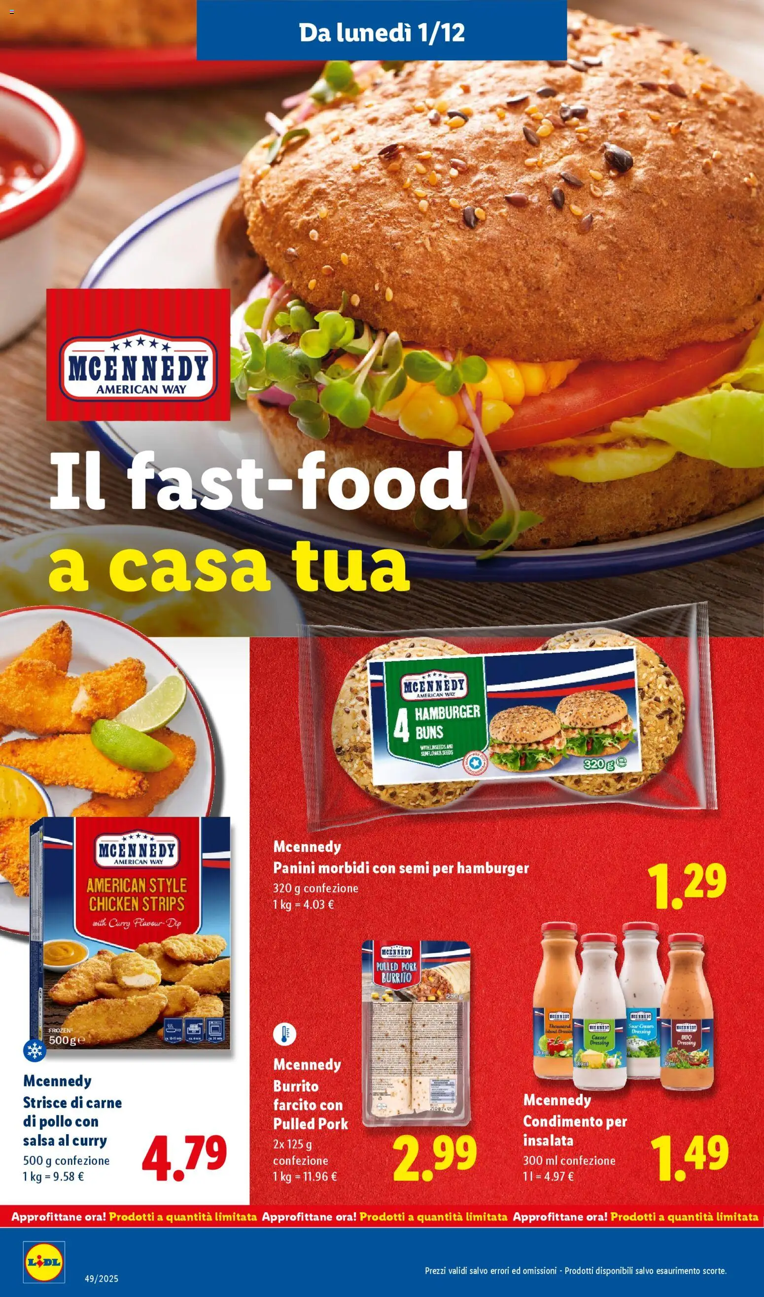 Volantino Lidl del 01.12.2025 | Pagina: 30 | Prodotti: Pollo, Insalata, Salsa, Hamburger