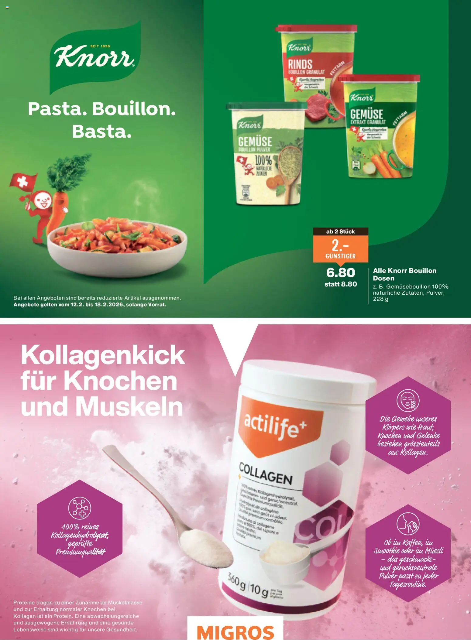 Migros Magazin – gültig ab 11.02.2026 | Seite: 54 | Produkte: Pulver, Gemüse