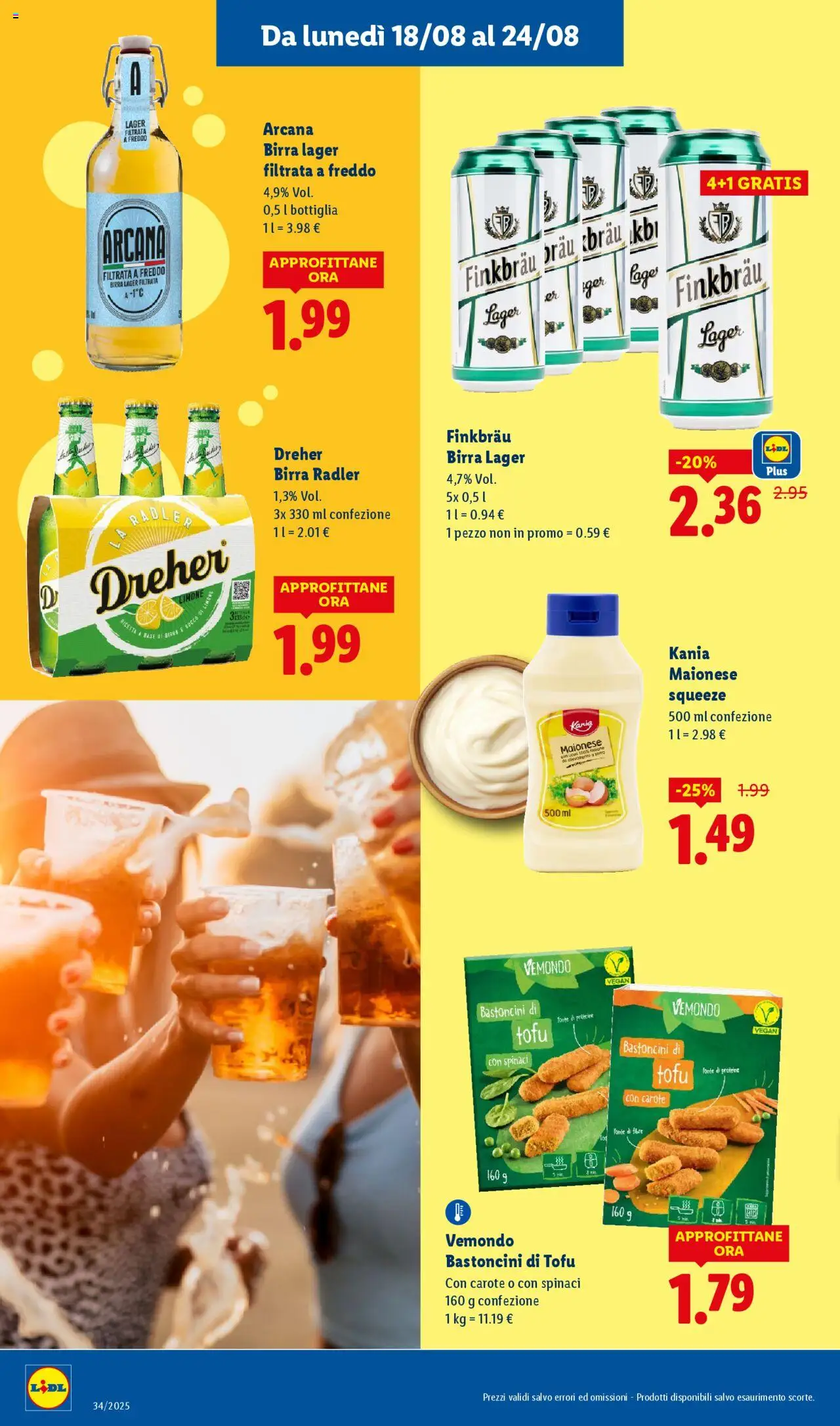 Volantino Lidl del 18.08.2025 | Pagina: 22 | Prodotti: Maionese, Carote, Tofu, Bottiglia