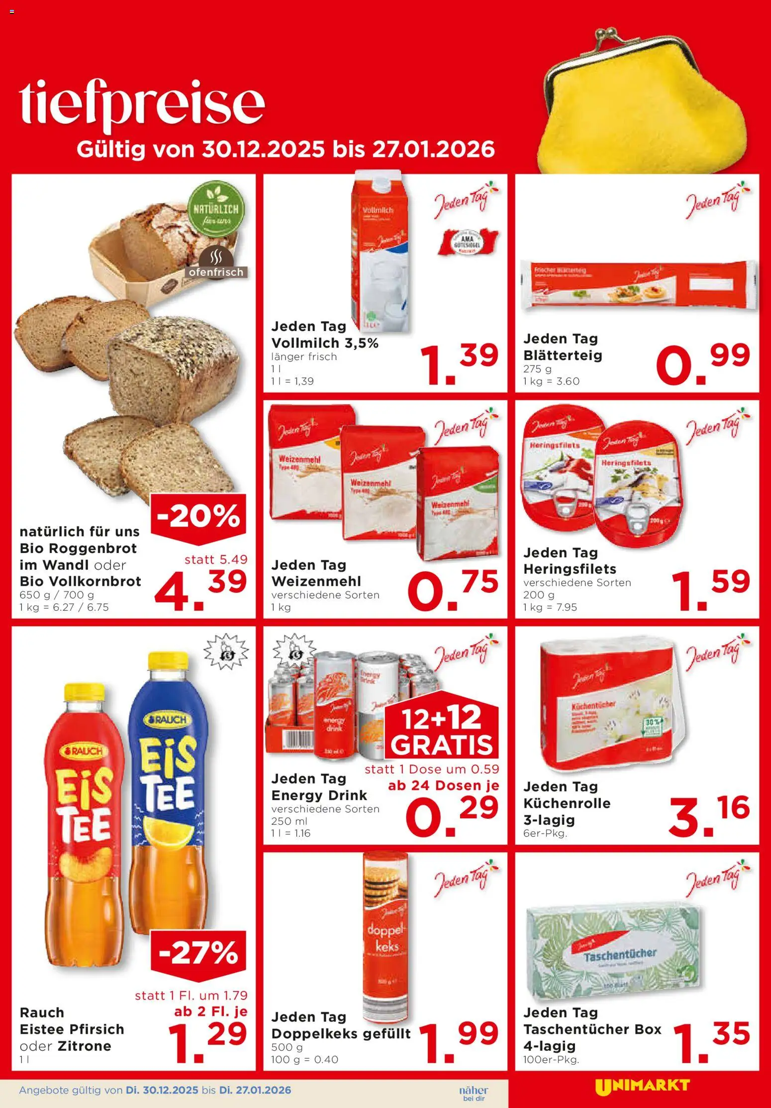 Unimarkt Flugblatt gültig ab 30.12.2025 | Seite: 7 | Produkte: Zitrone, Pfirsich, Box