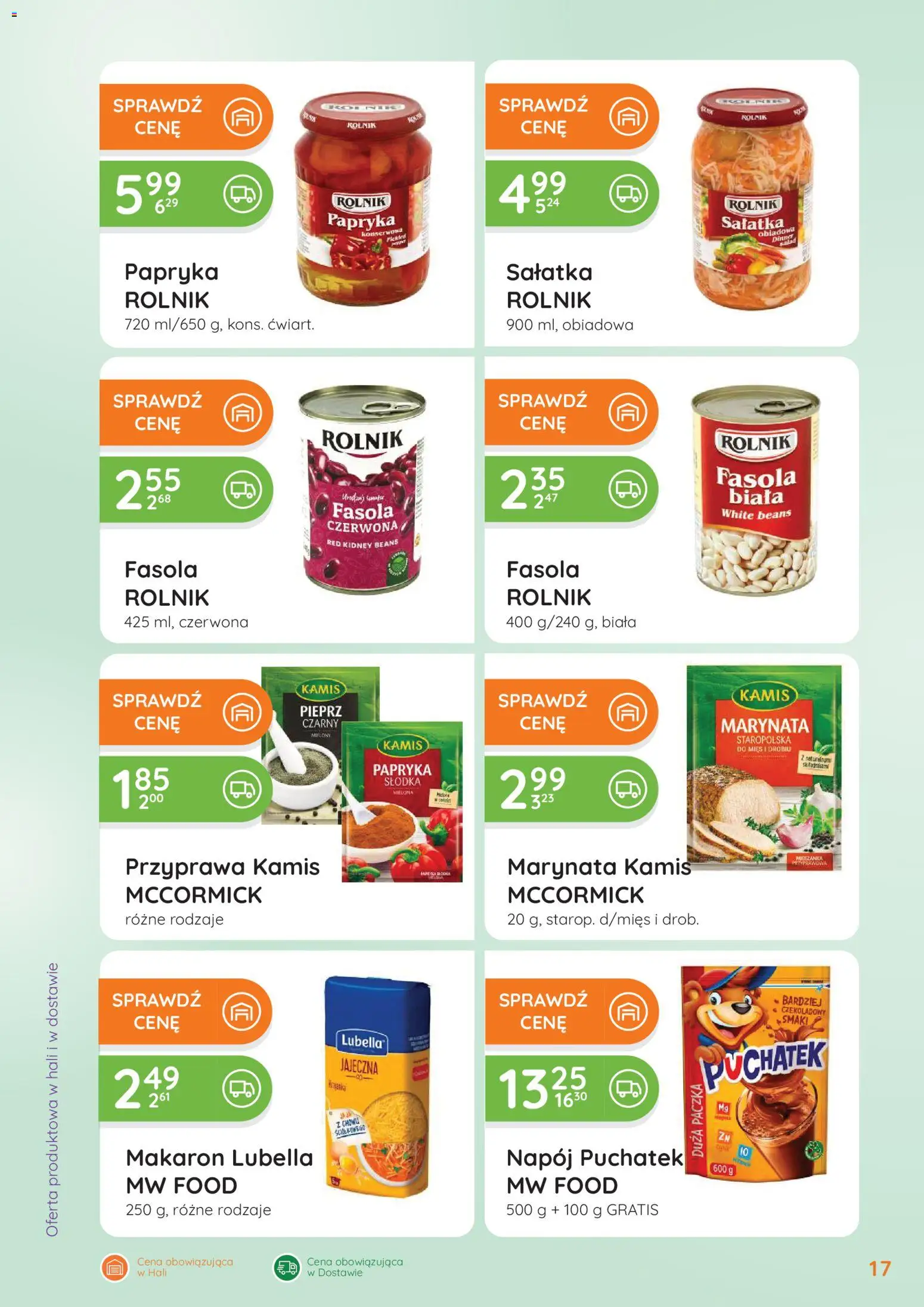 Eurocash gazetka - Oferta Handlowa od 06.04.2026 | Strona: 17 | Produkty: Fasola biała, Papryka, Makaron, Sałatka