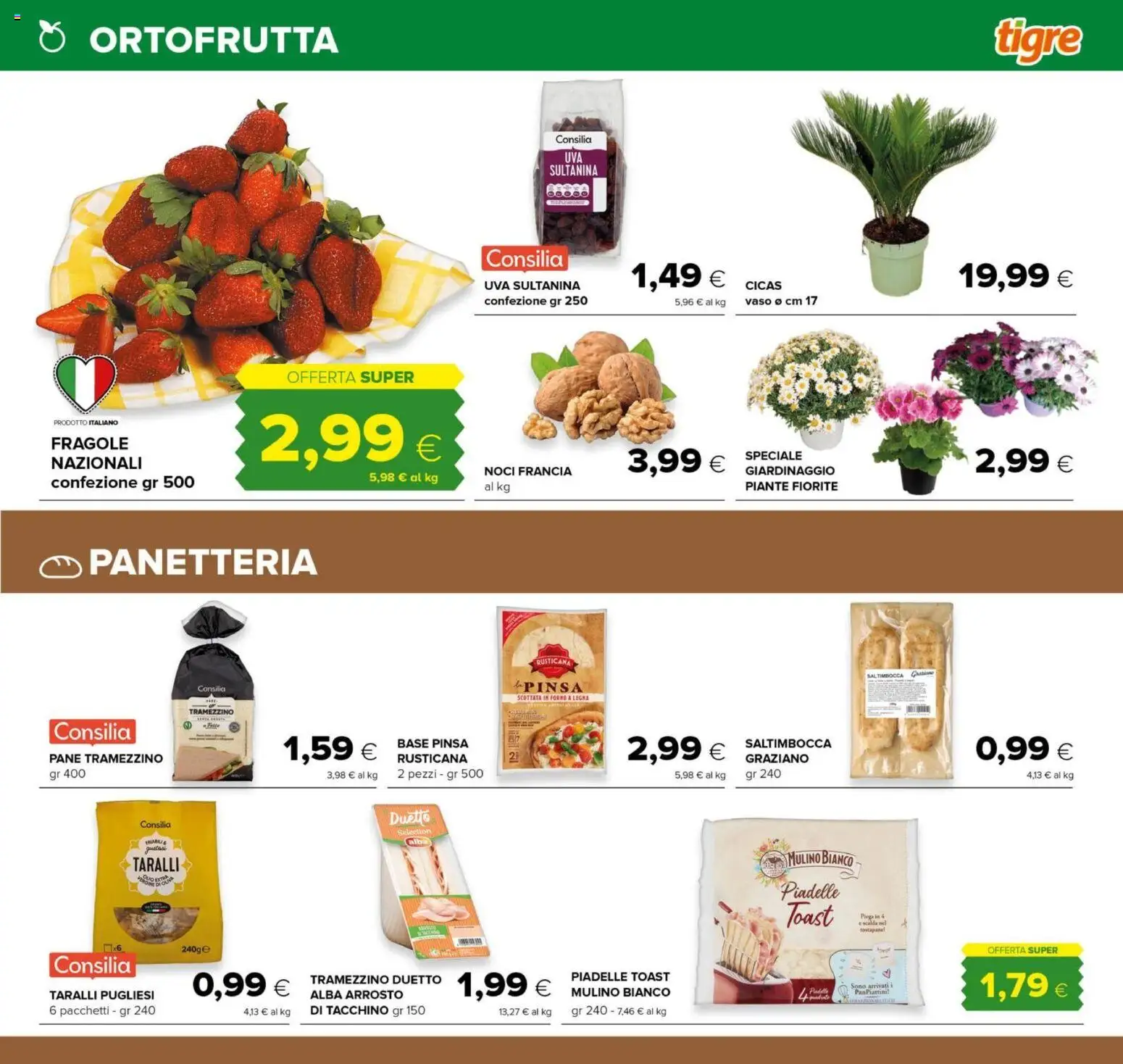 Volantino Tigre del 12.03.2026 | Pagina: 3 | Prodotti: Arrosto, Forno, Tramezzino, Vaso