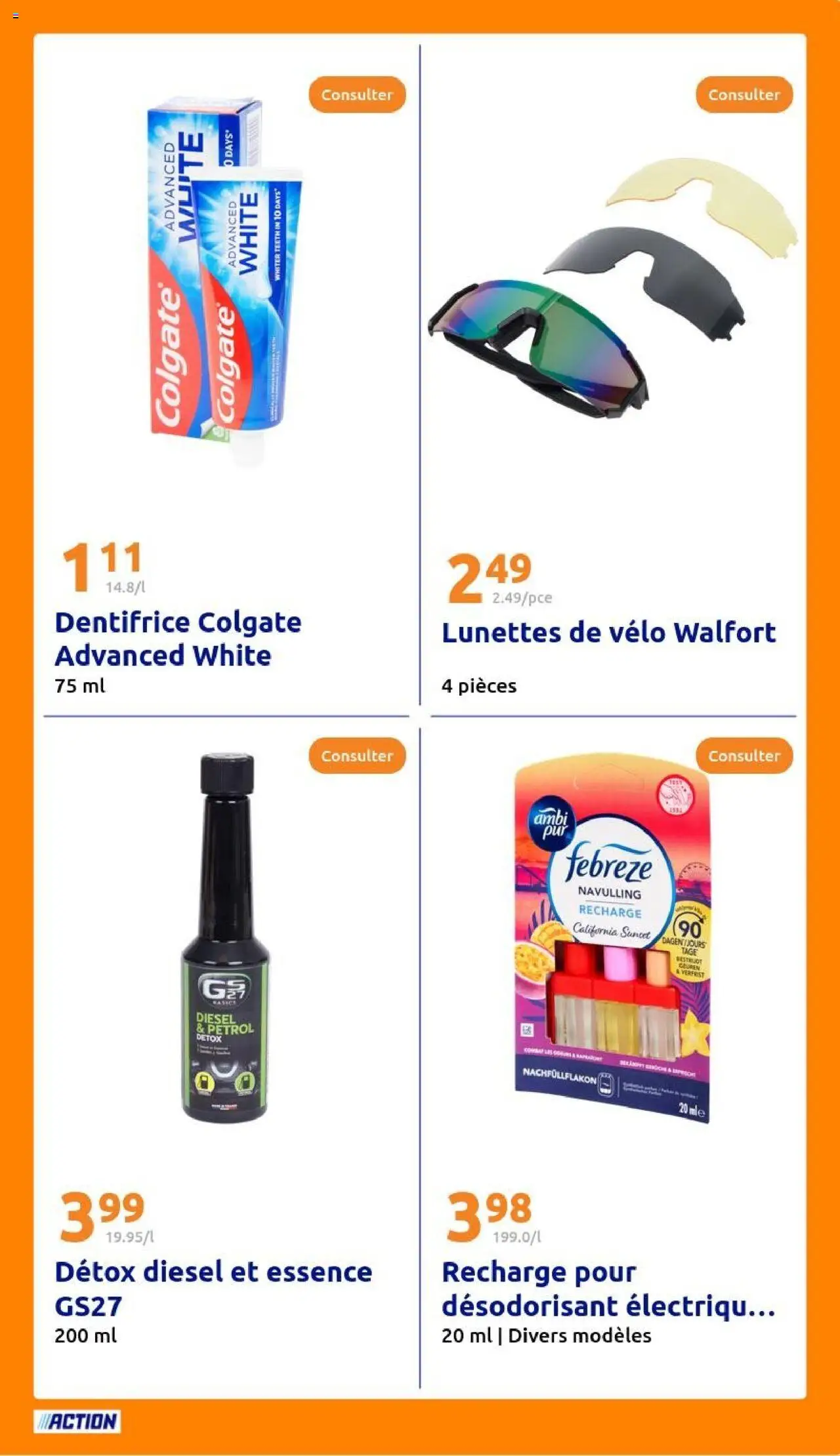  | Page: 31 | Produits: Vélo, Désodorisant, Dentifrice, Lunettes