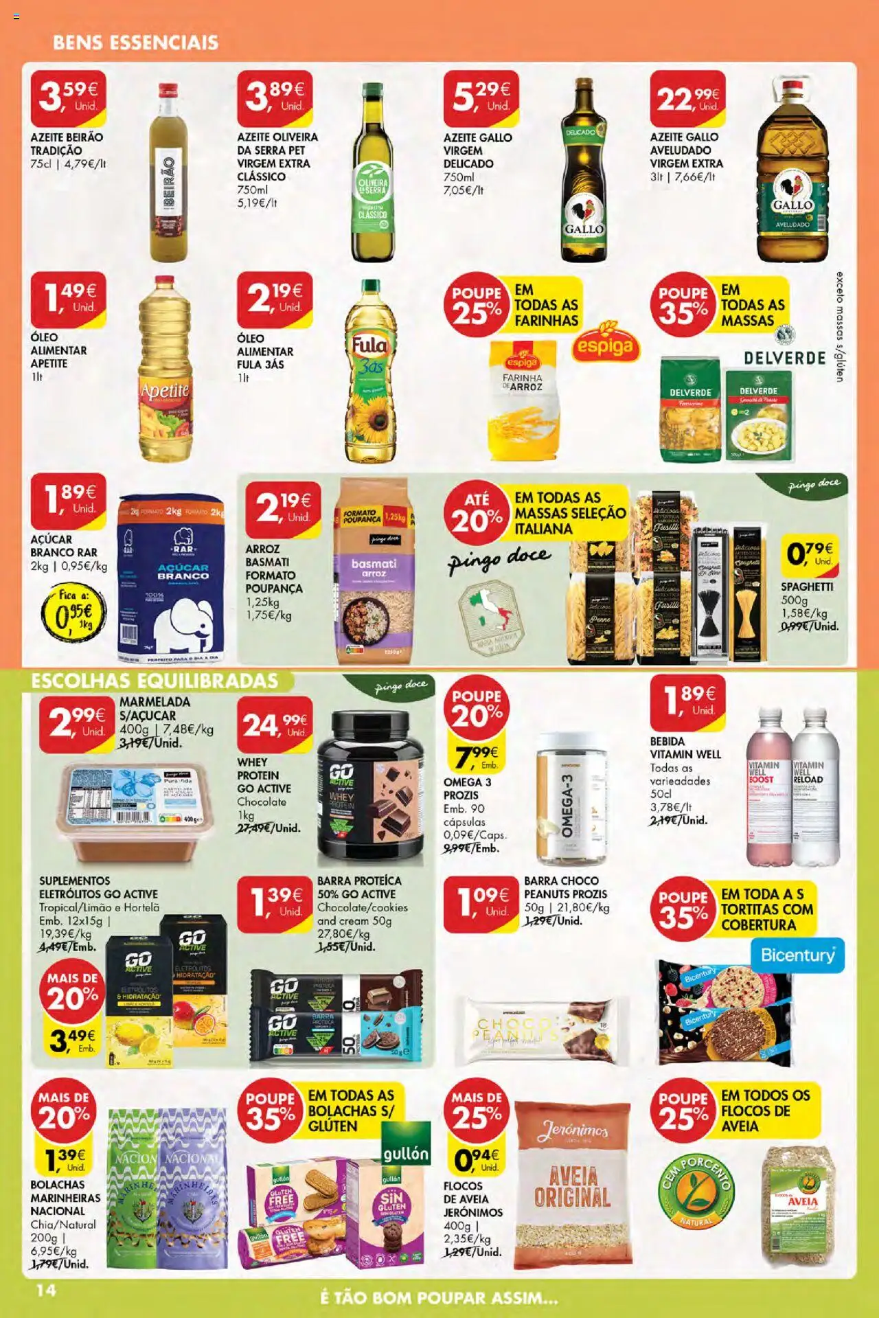 Pingo Doce Poupe Esta Semana Açores │ válido de 09.10.2025 | Página: 14 | Produtos: Arroz basmati, Açúcar, Whey protein, Flocos