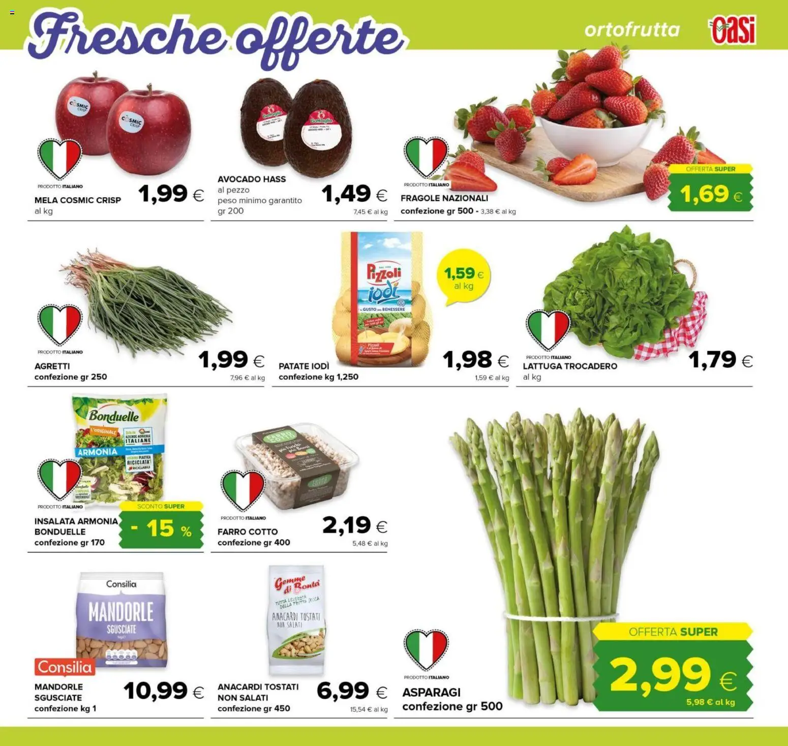 Volantino Oasi del 23.04.2026 | Pagina: 3 | Prodotti: Avocado, Frutta, Anacardi, Lattuga