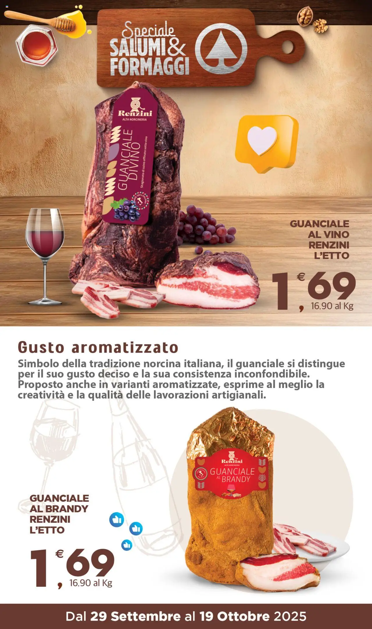 Volantino Eurospar del 29.09.2025 | Pagina: 14 | Prodotti: Suino, Vino, Brandy, Guanciale