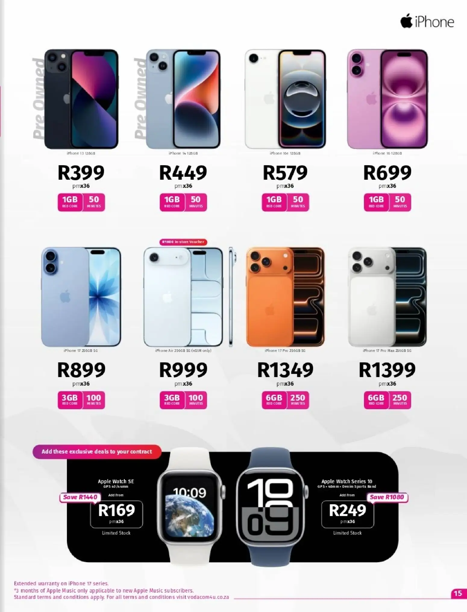 New Vodacom catalogue – valid from 19.12.2025 | Page: 7 | Products: Phone, Watch, Stock