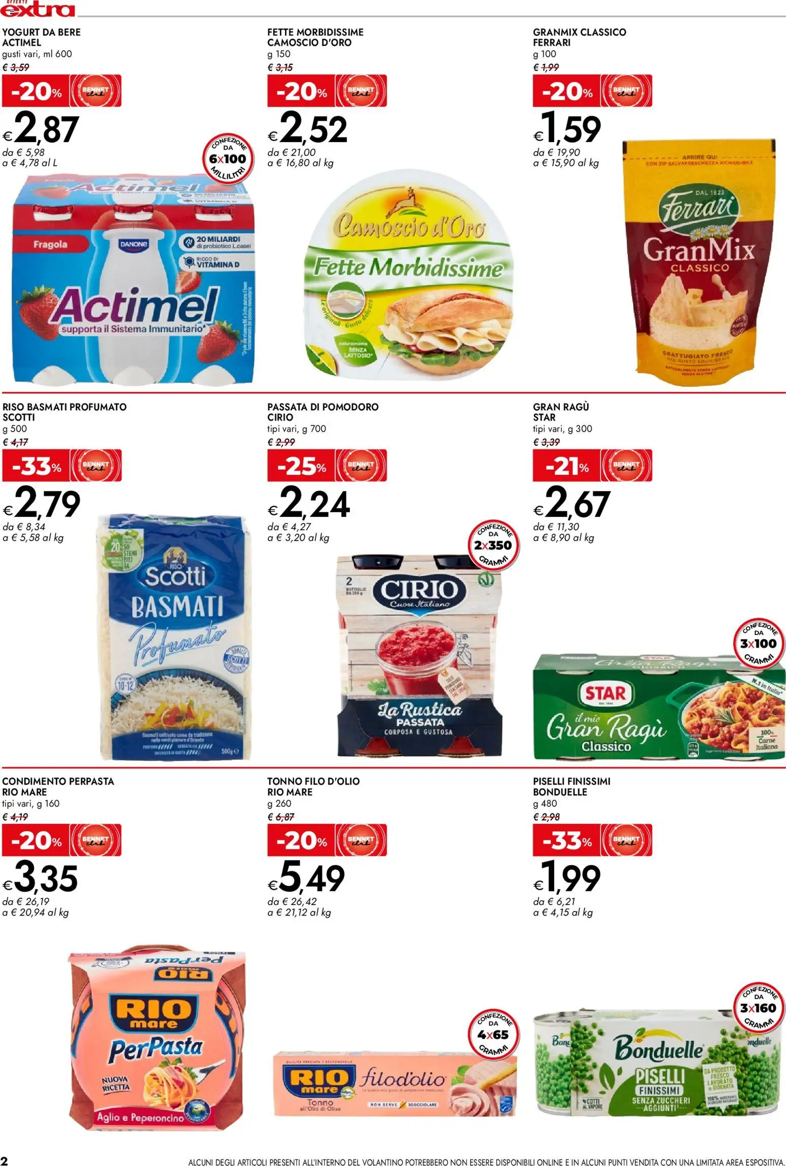 Volantino bennet del 08.01.2026 | Pagina: 2 | Prodotti: Riso Basmati, Yogurt, Pomodoro, Peperoncino