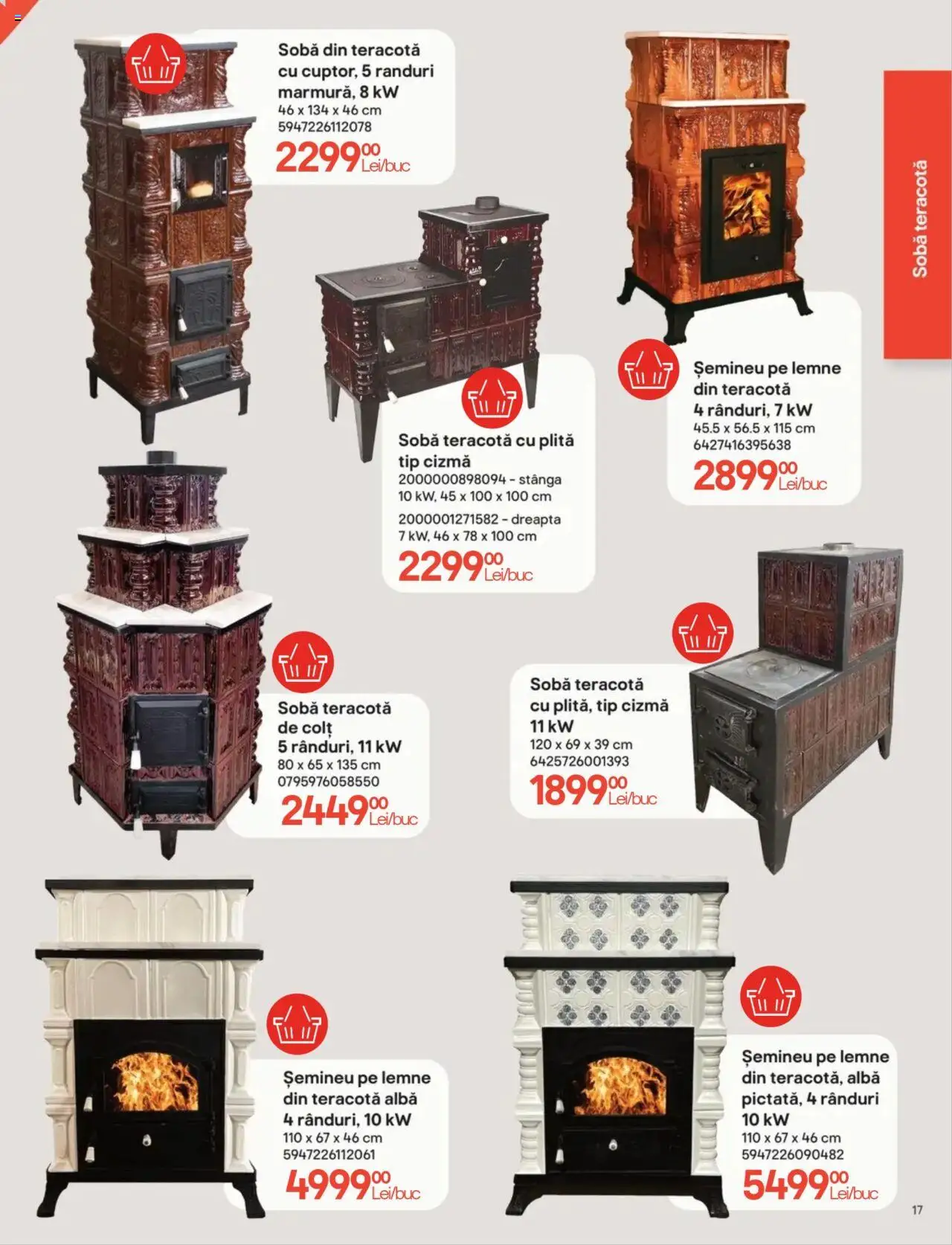 Brico Depot catalog - Încălzire – valabil de la 01.11.2024 | Pagină: 17 | Produse: Plită, Sobă, Șemineu