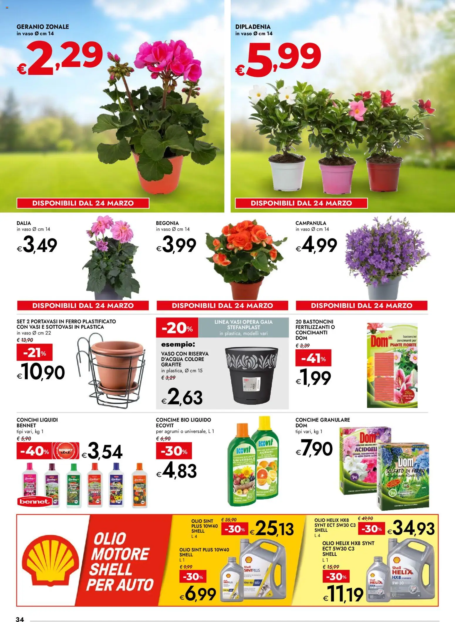 Volantino bennet del 23.03.2026 | Pagina: 34 | Prodotti: Concime, Olio, Agrumi, Vaso