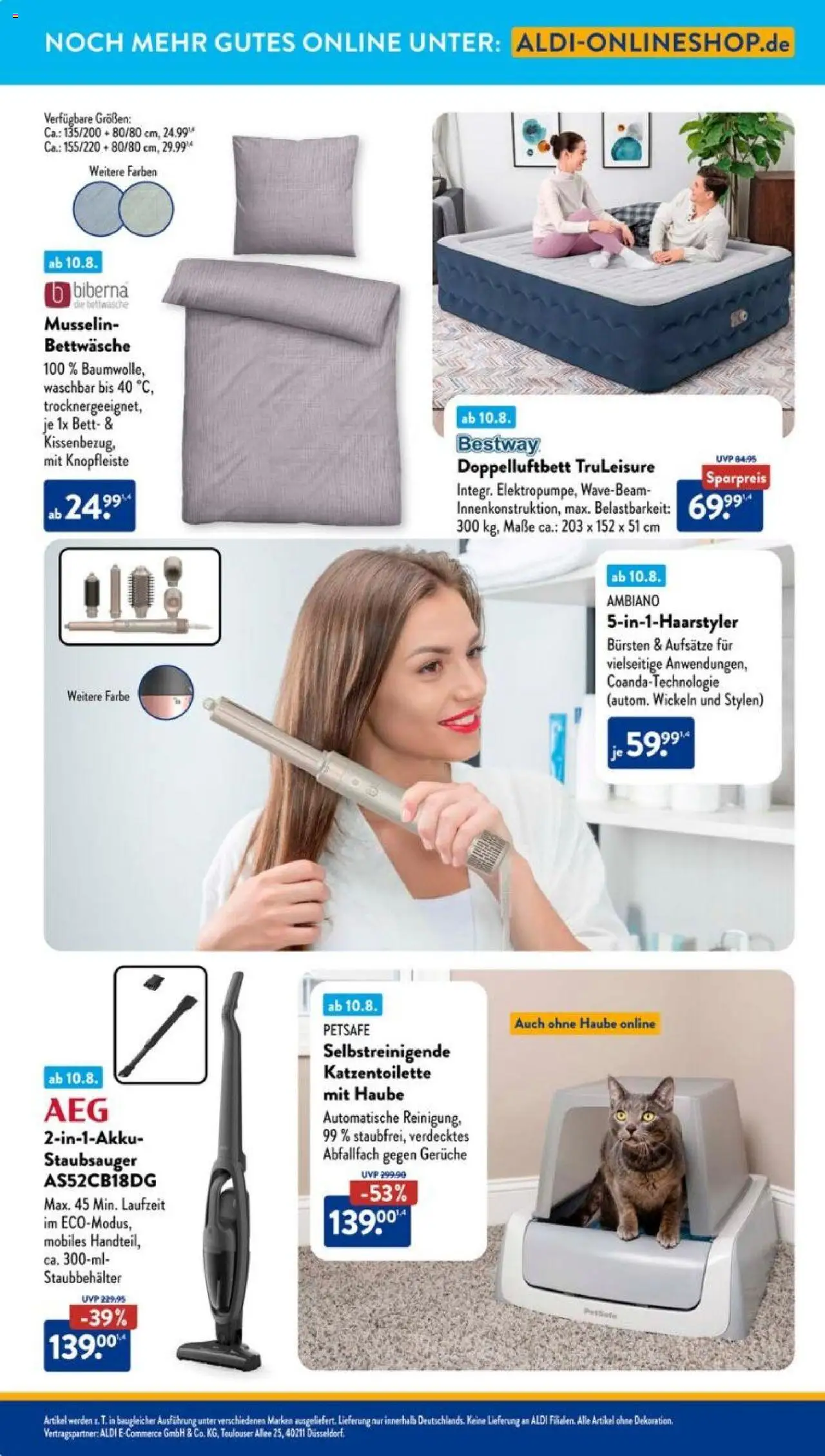 Aldi Süd Prospekt 	 - gültig ab dem 11.08.2025 | Seite: 24 | Produkte: Staubsauger, Bett, Bettwäsche
