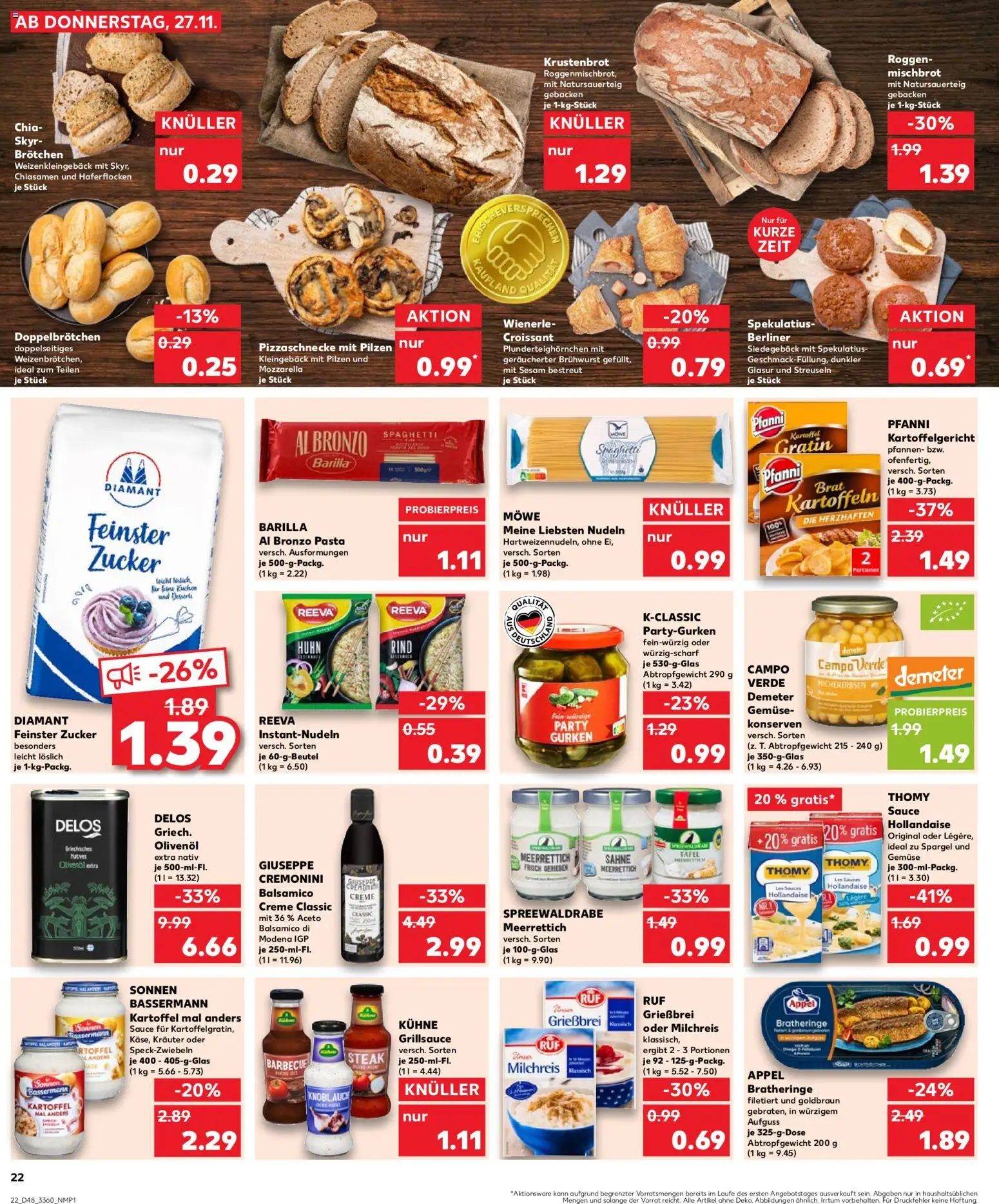 Kaufland prospekt Potsdam	 – gültig ab 30.11.2025 | Seite: 22 | Produkte: Mozzarella, Skyr, Knoblauch, Pizza