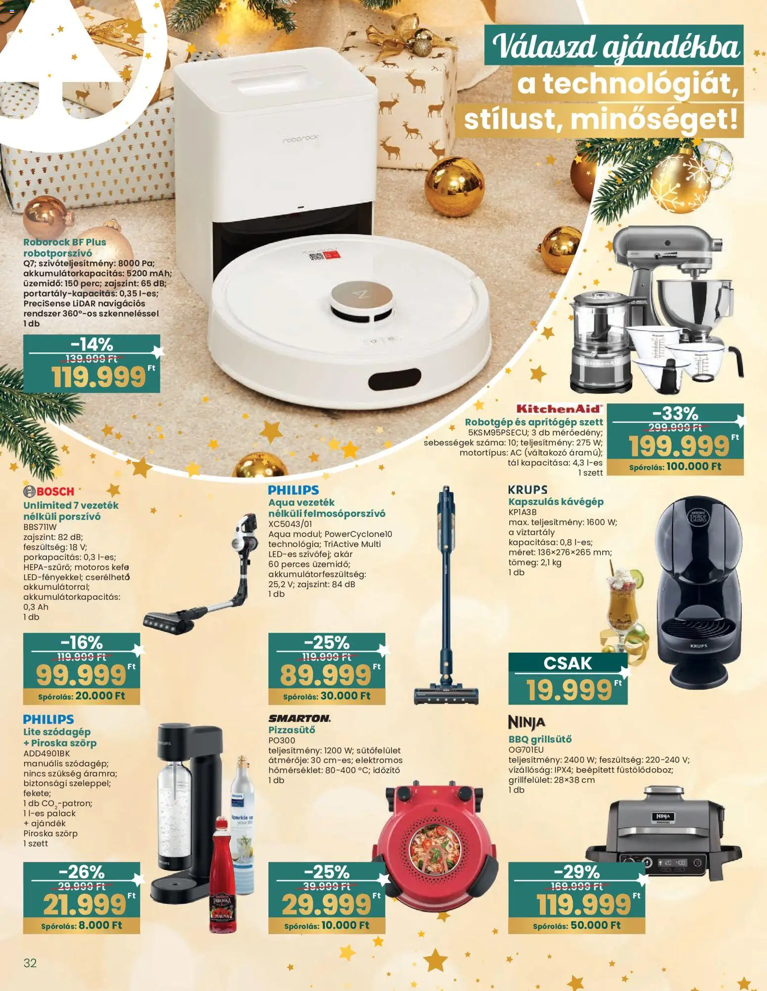 Interspar akciós ujság - amely érvényes a következő dátumtól: 20.12.2025 | Oldal: 32 | Termékek: Szörp, Porszívó, Kefe, Kávégép