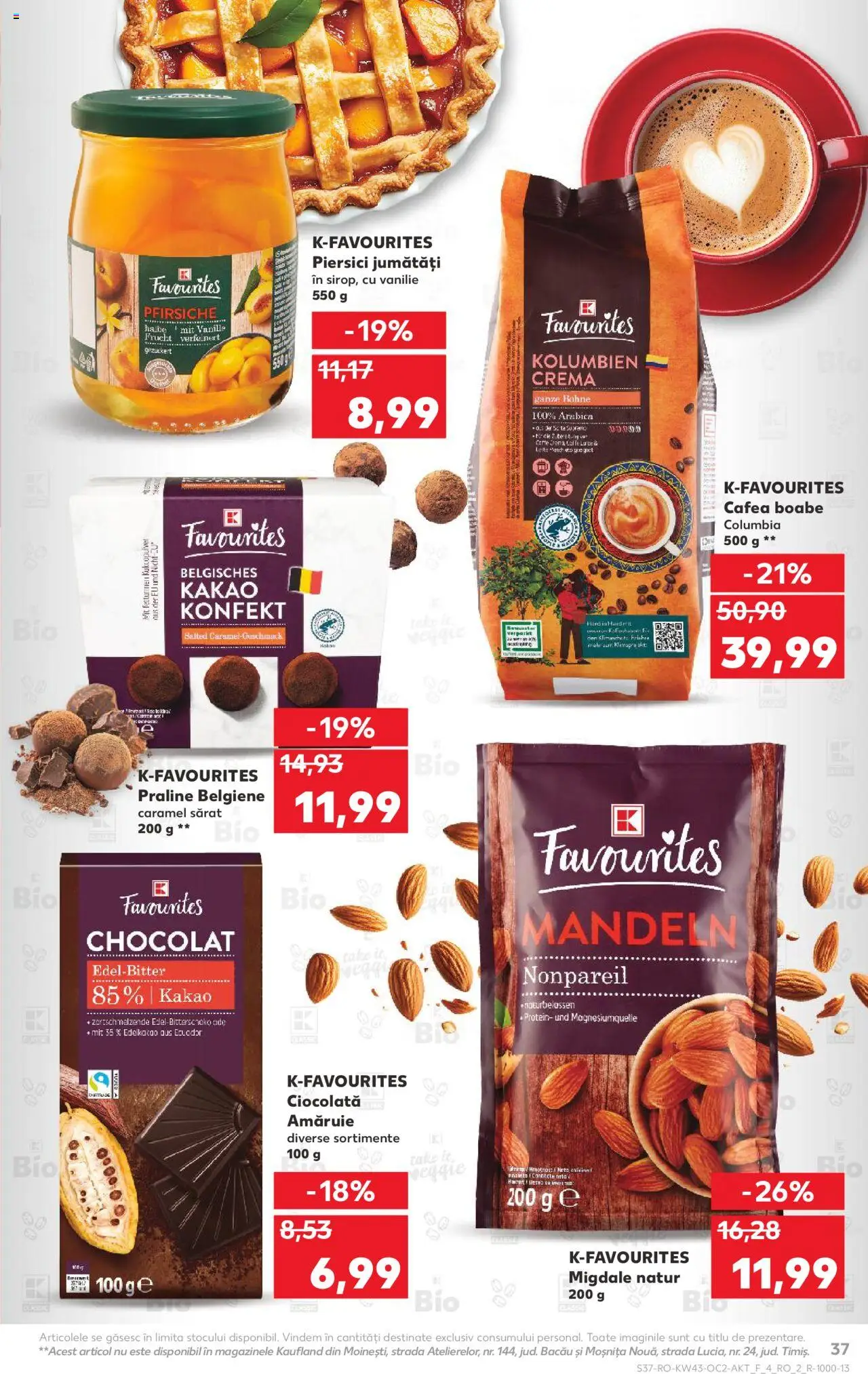 Noul catalog Kaufland – valabil de la 22.10.2025 | Pagină: 37 | Produse: Migdale, Praline, Cremă, Cafea