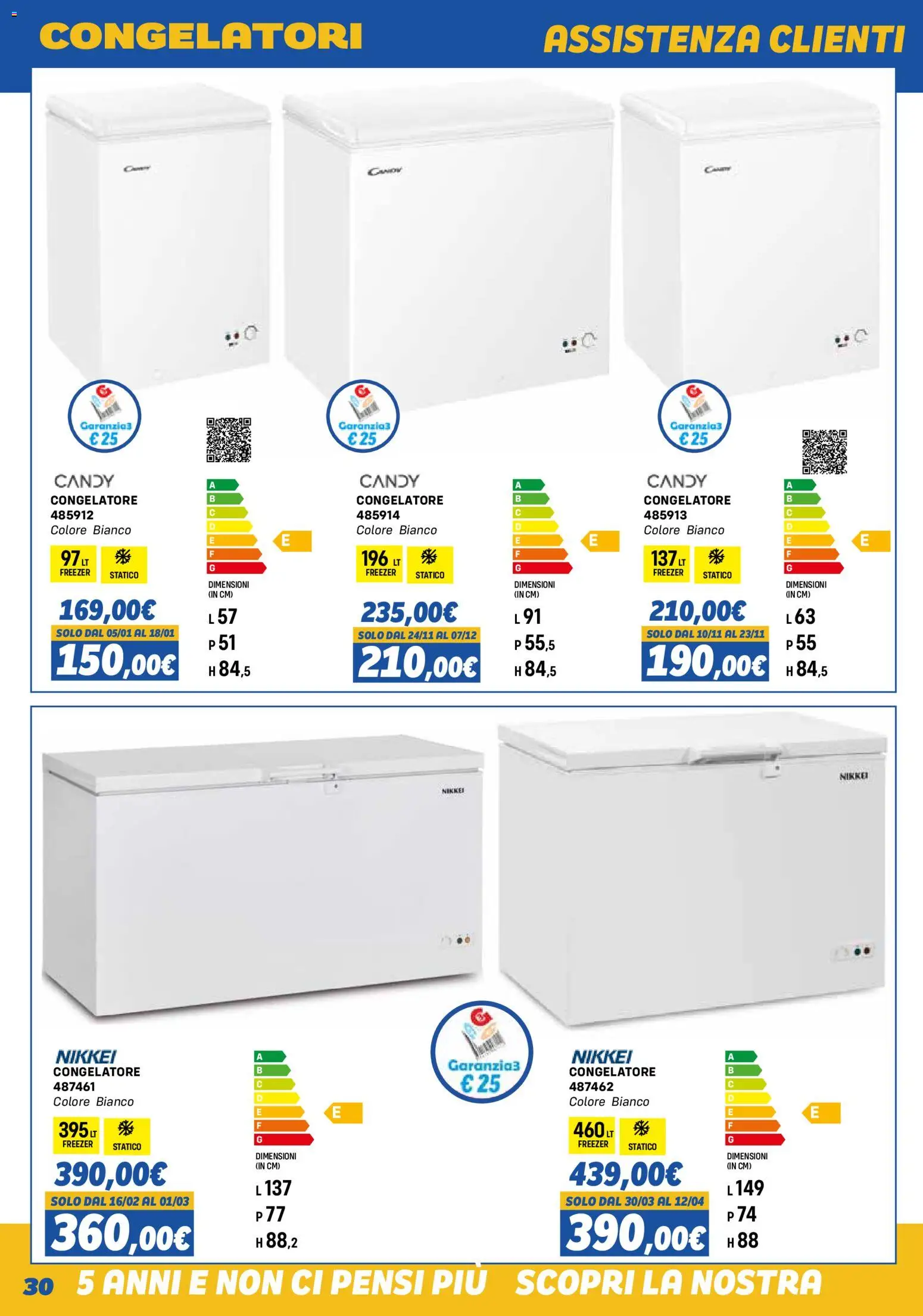 Volantino Orizzonte del 01.11.2025 | Pagina: 30 | Prodotti: Freezer, Congelatore