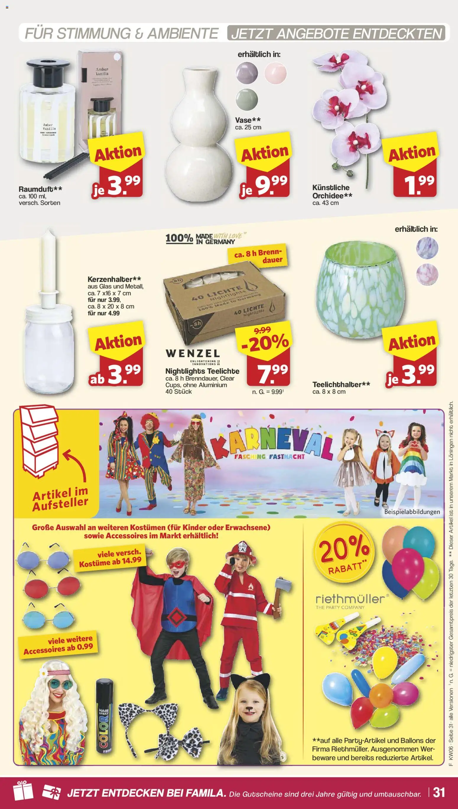 Famila Nordwest Prospekt 	 – gültig ab 02.02.2026 | Seite: 33 | Produkte: Orchidee, Vase