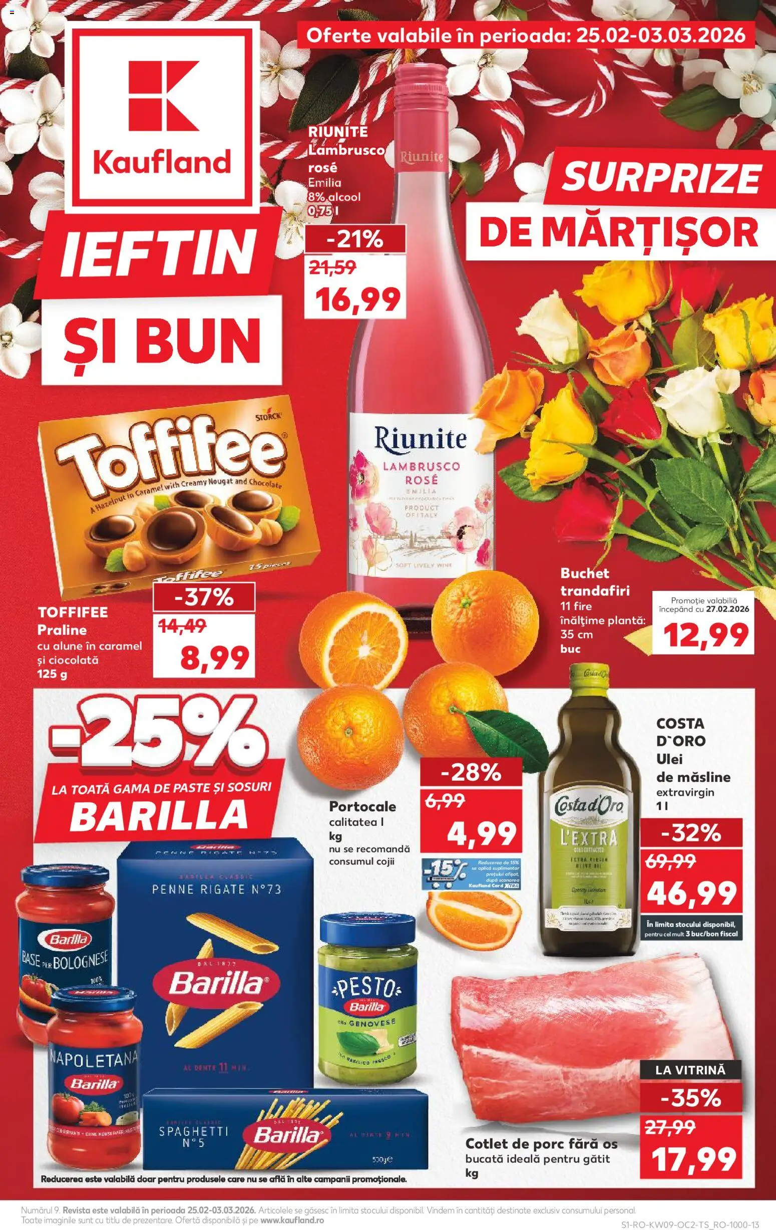 Noul catalog Kaufland – valabil de la 25.02.2026 | Pagină: 1 | Produse: Lait de coco, Măsline, Praline, Ciocolată