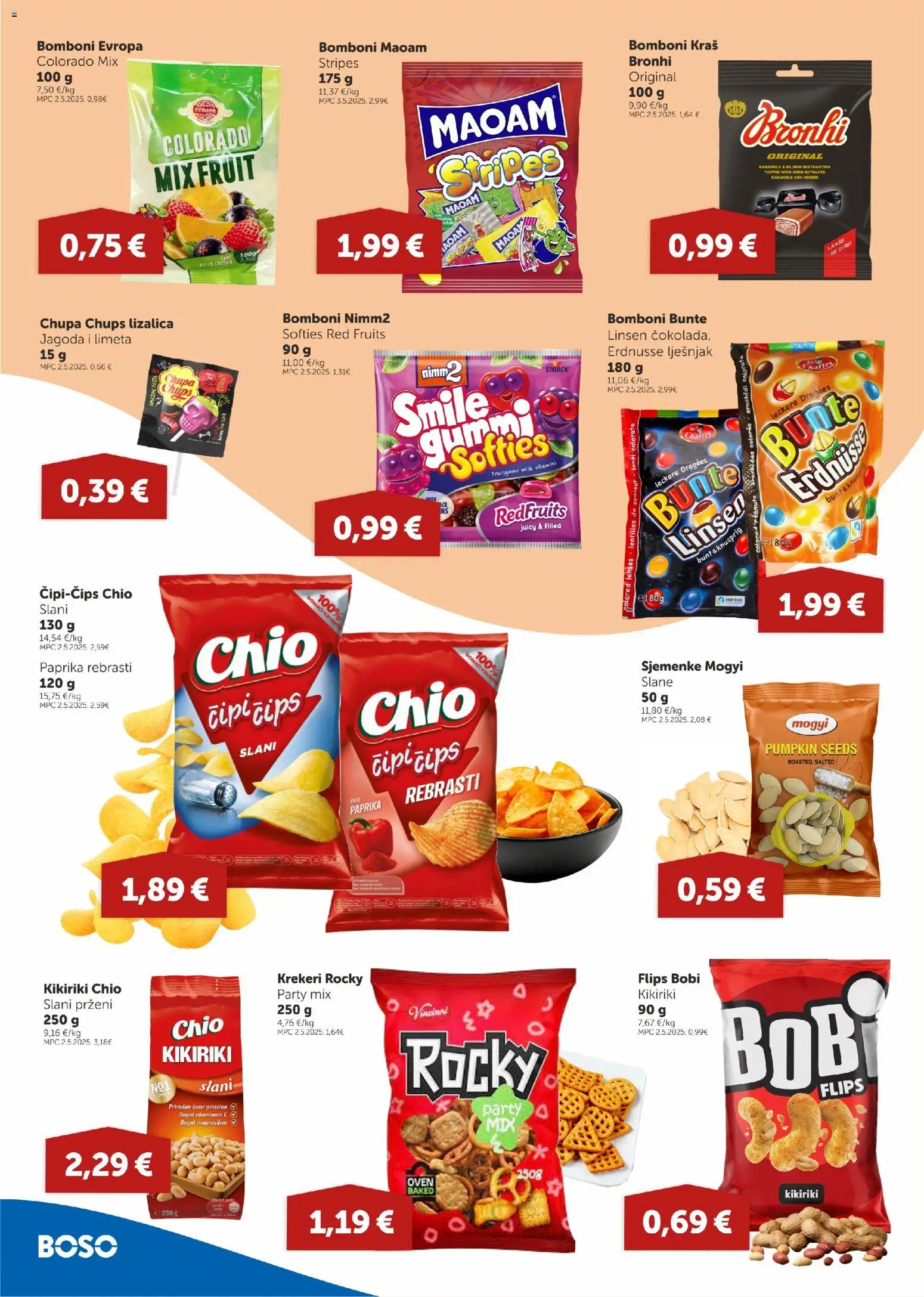 Boso katalog | vrijedi od 23.10.2025 | Stranica: 10 | Proizvodi: Paprika, Čips, Sjemenke, Karamela