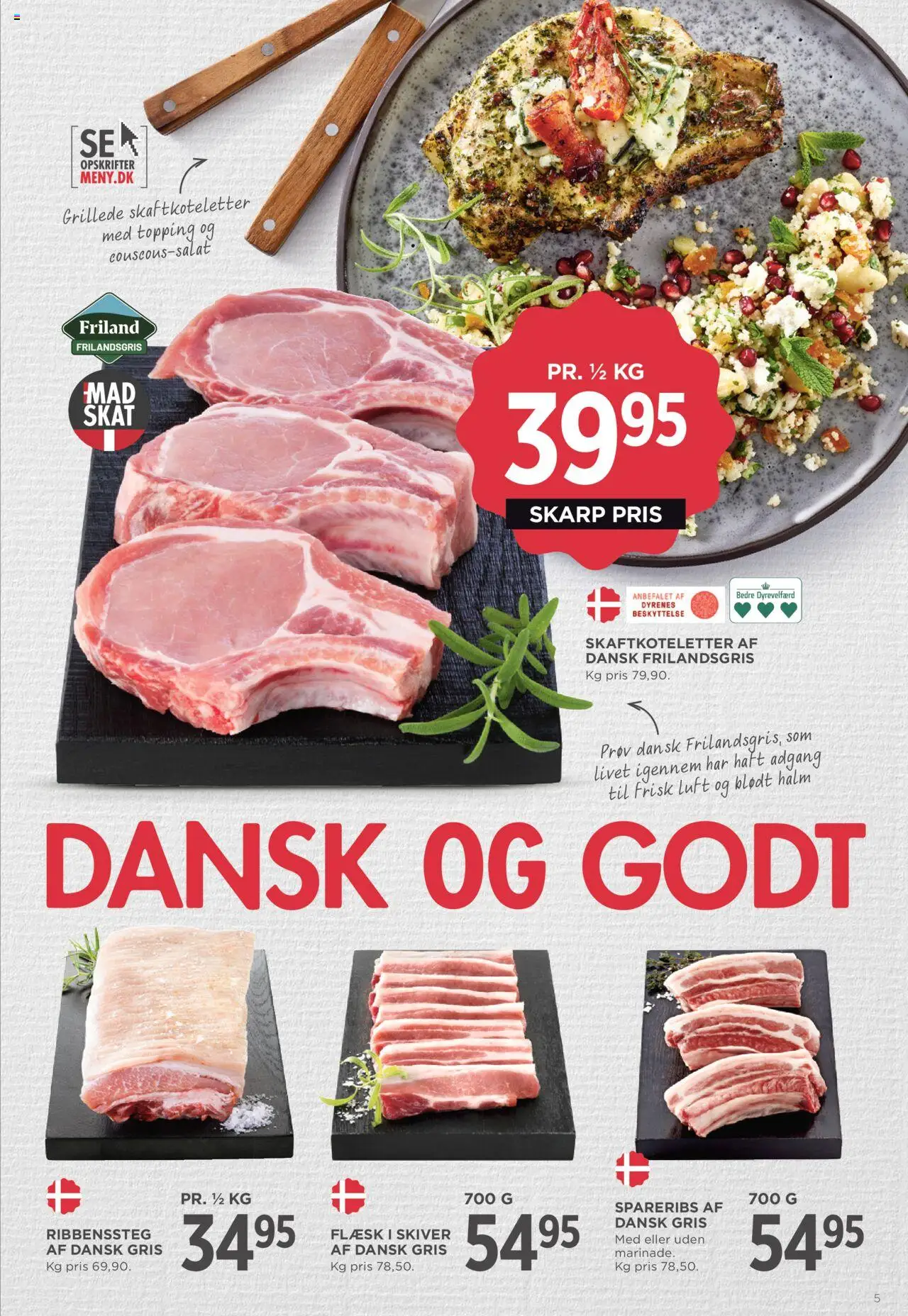 Meny Tilbudsavis gyldig fra 08.08.2025 | Side: 5 | Produkter: Spareribs, Søm