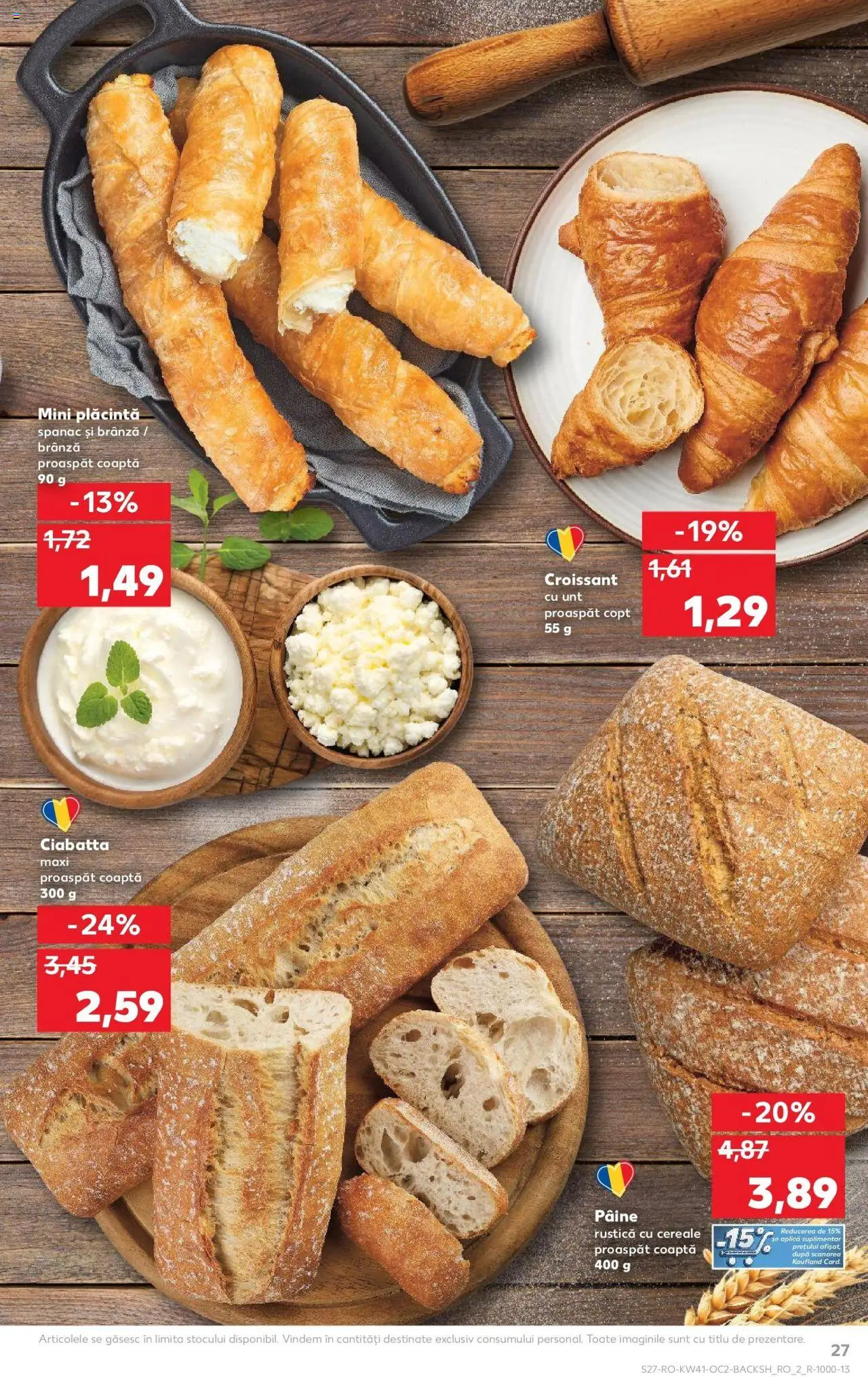 Noul catalog Kaufland – valabil de la 08.10.2025 | Pagină: 27 | Produse: Unt, Brânză, Pâine, Cereale
