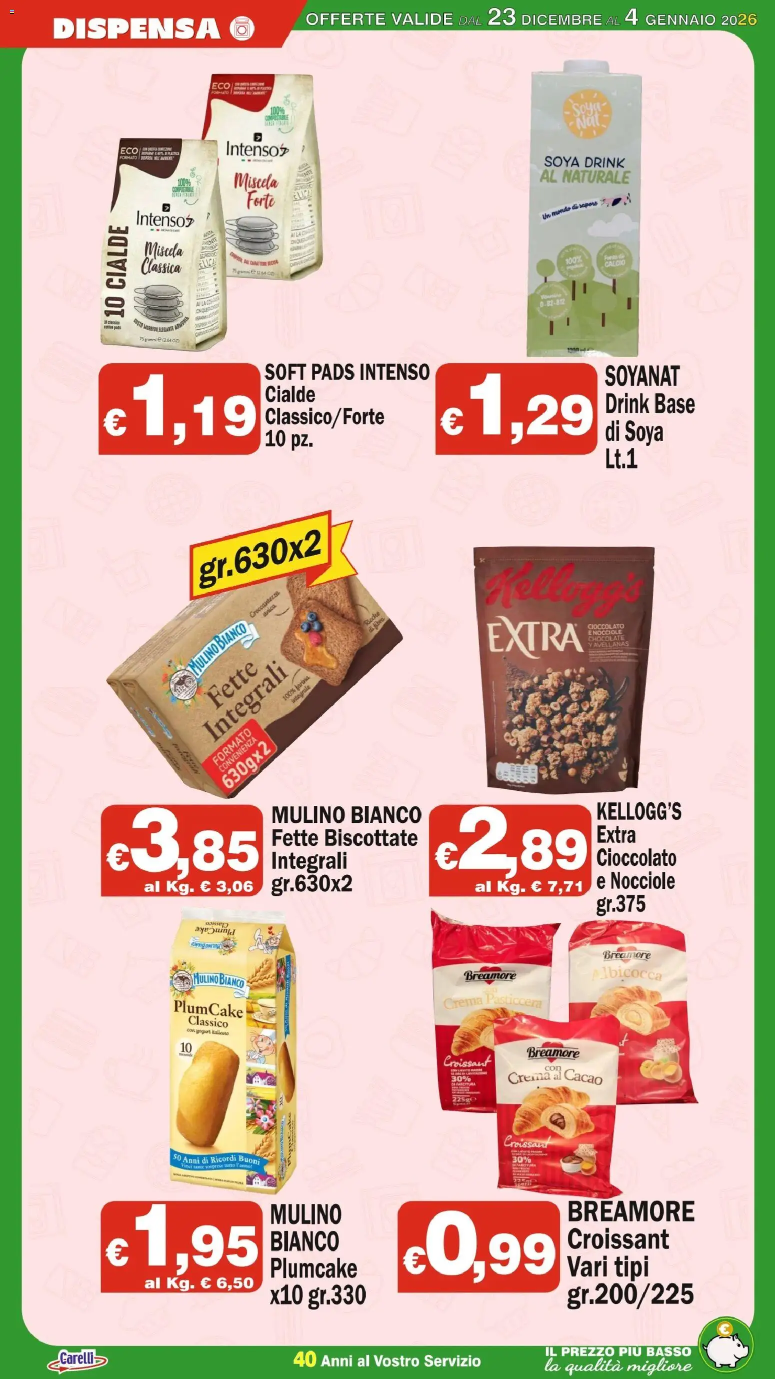 Volantino Primo Prezzo del 23.12.2025 | Pagina: 5 | Prodotti: Yogurt, Cioccolato, Nocciole, Croissant