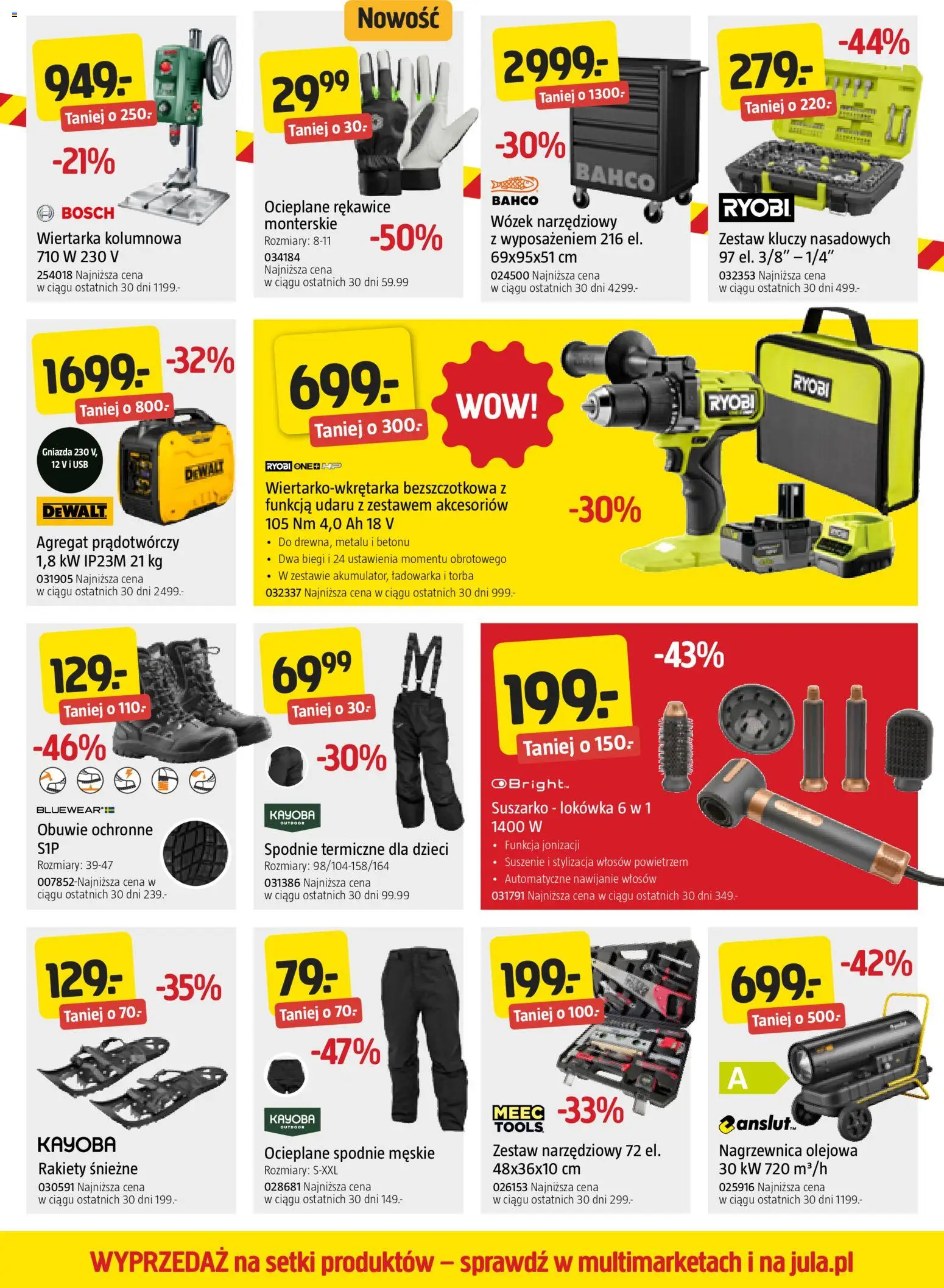 Jula - Gazetka od 29.01.2026 | Strona: 3 | Produkty: Suszarko lokówka, USB, Lokówka, Zestaw kluczy nasadowych