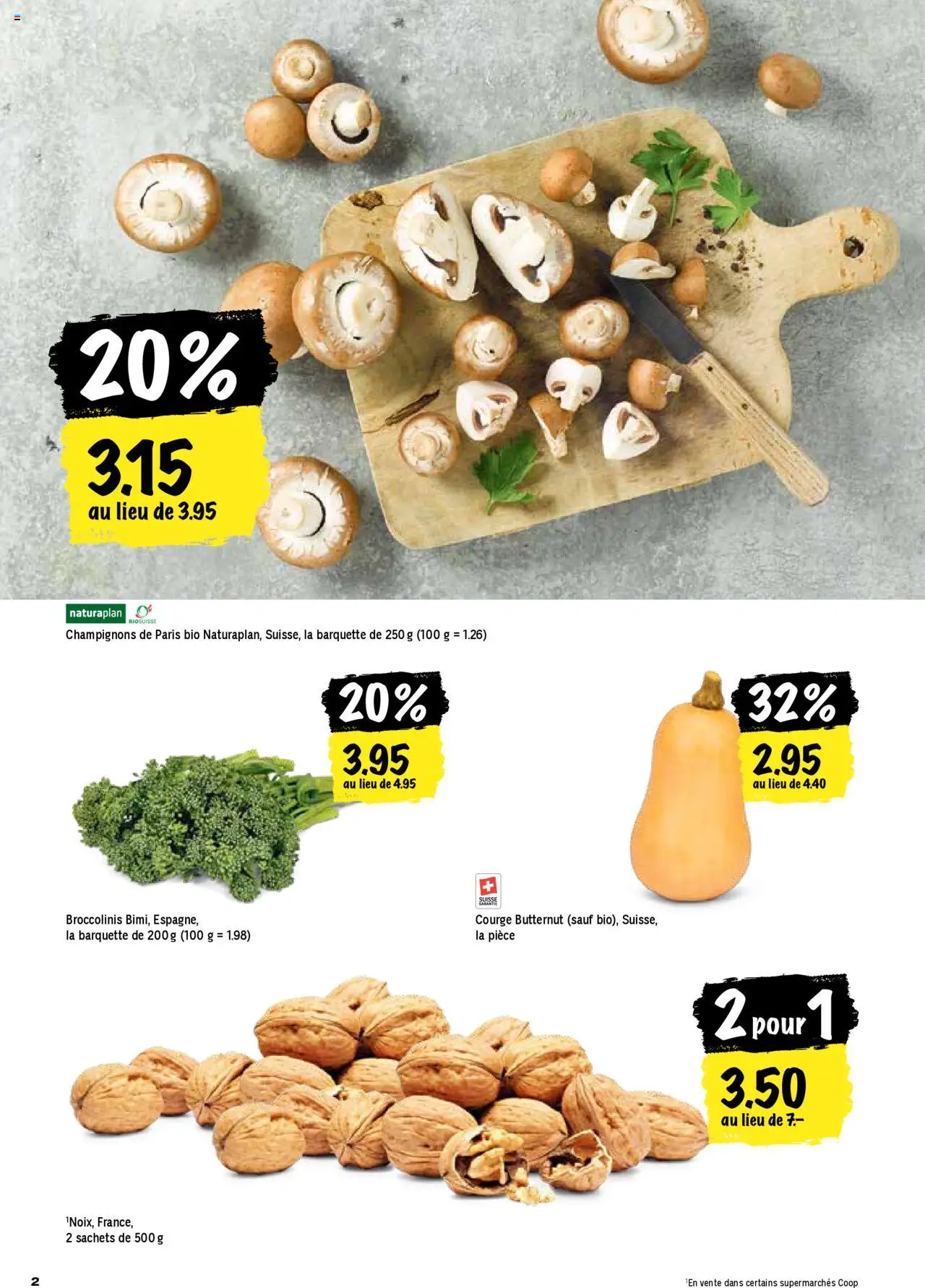 Coop - Les actions de la semaine – gültig ab 25.09.2025 | Seite: 2 | Produkte: Champignons