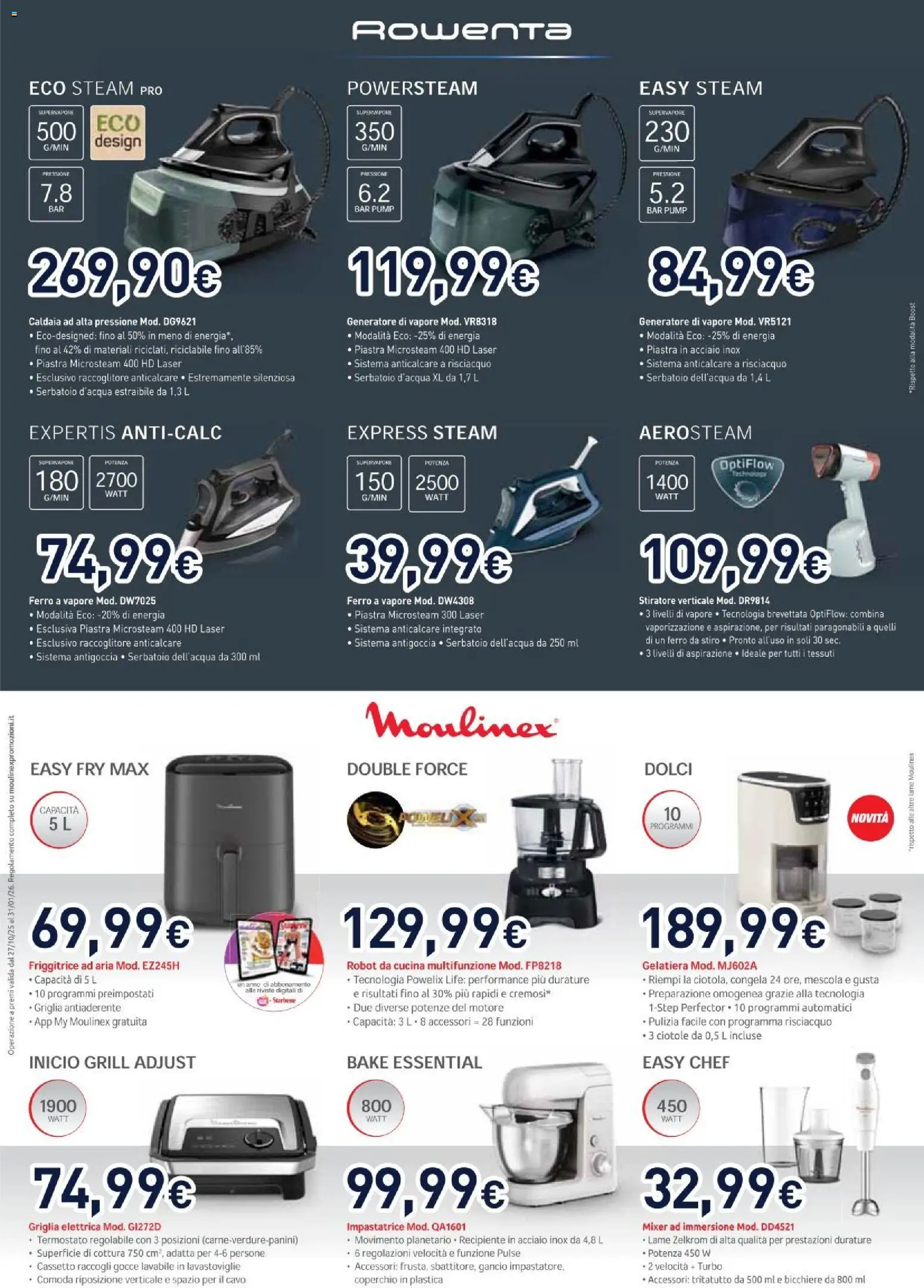 Volantino Unieuro del 29.12.2025 | Pagina: 33 | Prodotti: Tritatutto, Caldaia, Anticalcare, Mixer