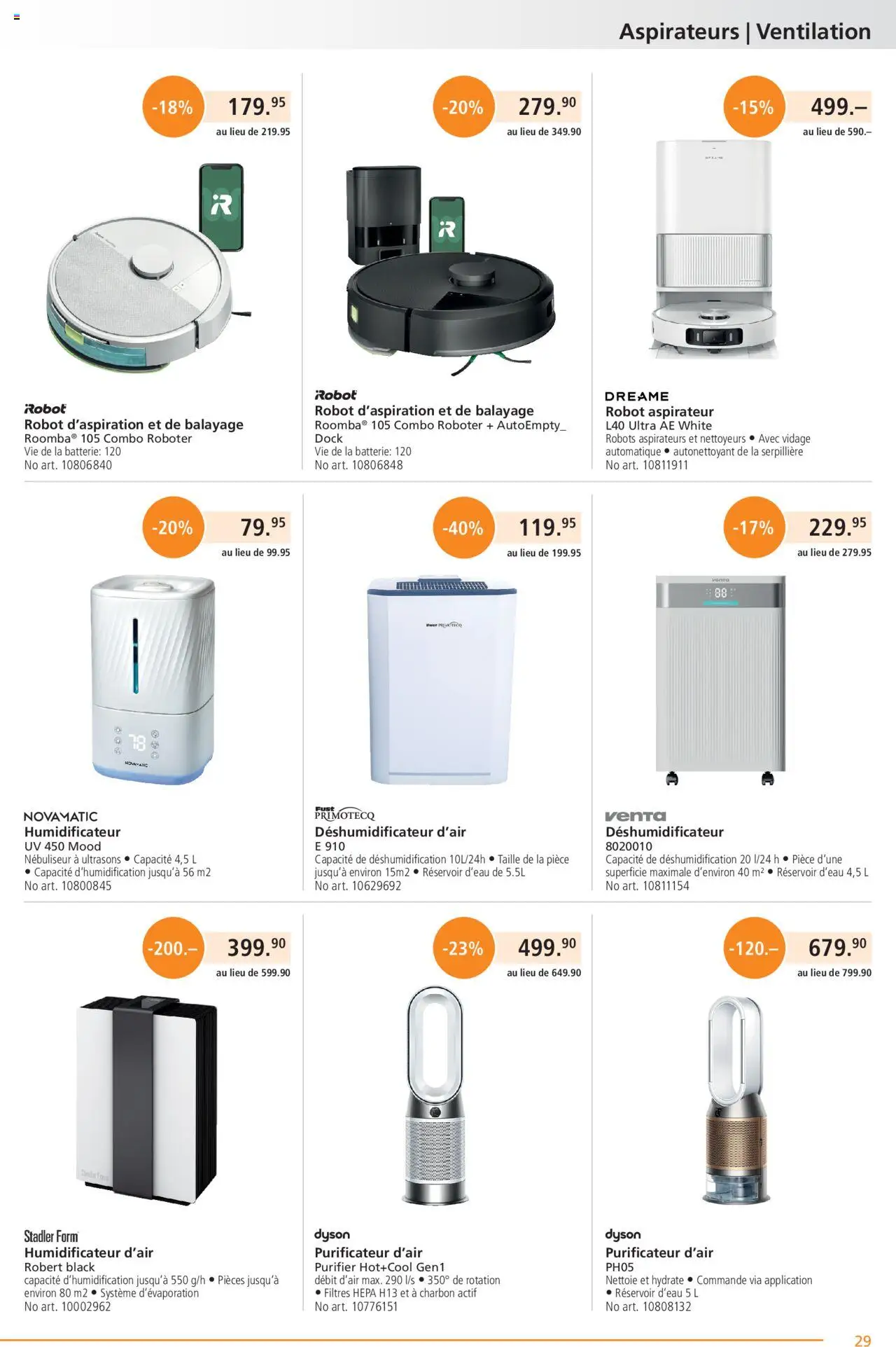 Fust Aktionen FR ab 25.08.2025 | Seite: 29 | Produkte: Roboter, Batterie, Dyson
