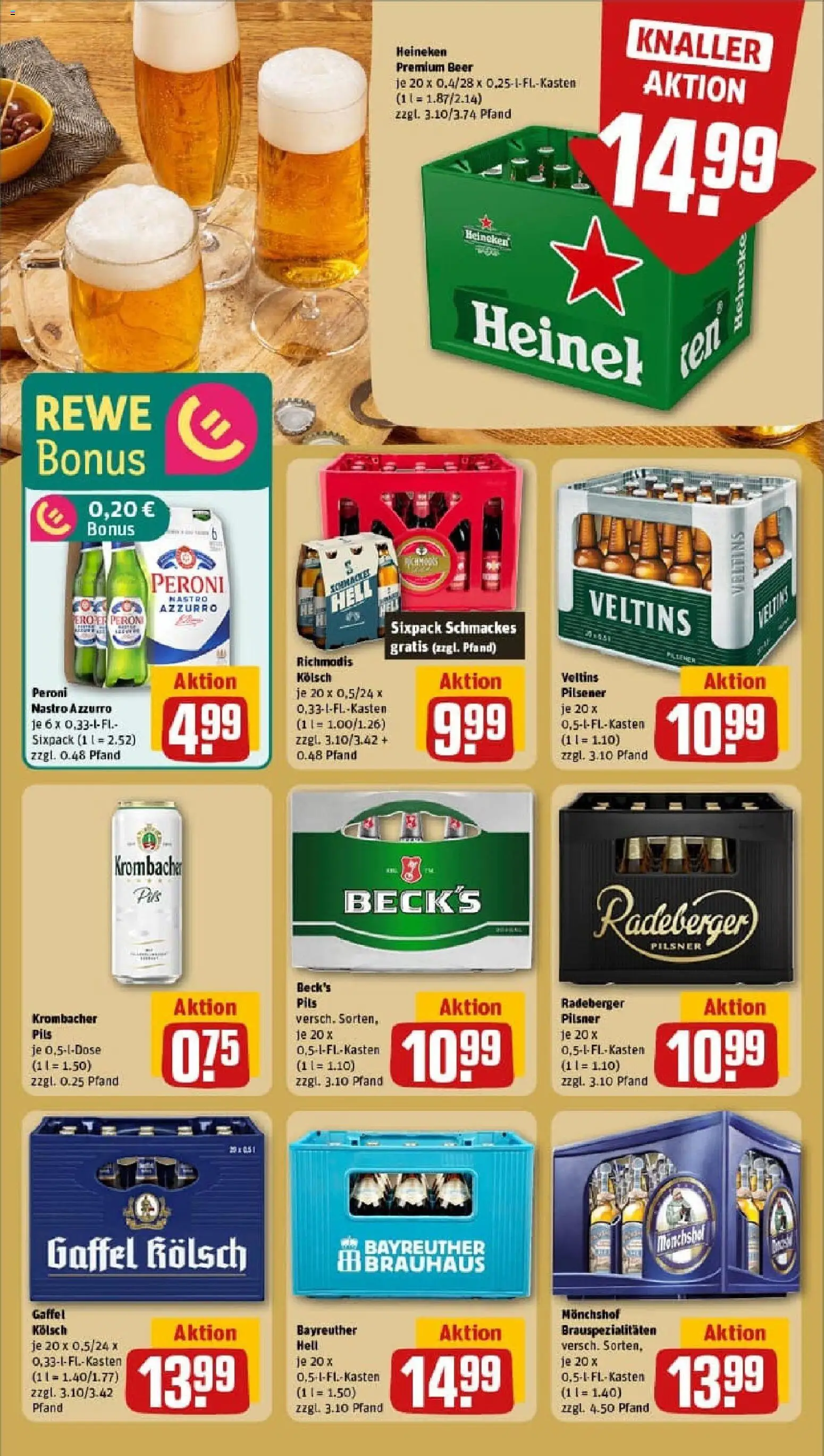 Rewe prospekt Köln / Porz Wahn	 – gültig ab 26.10.2025 | Seite: 21 | Produkte: Monchshof, Heineken, Krombacher, Veltins