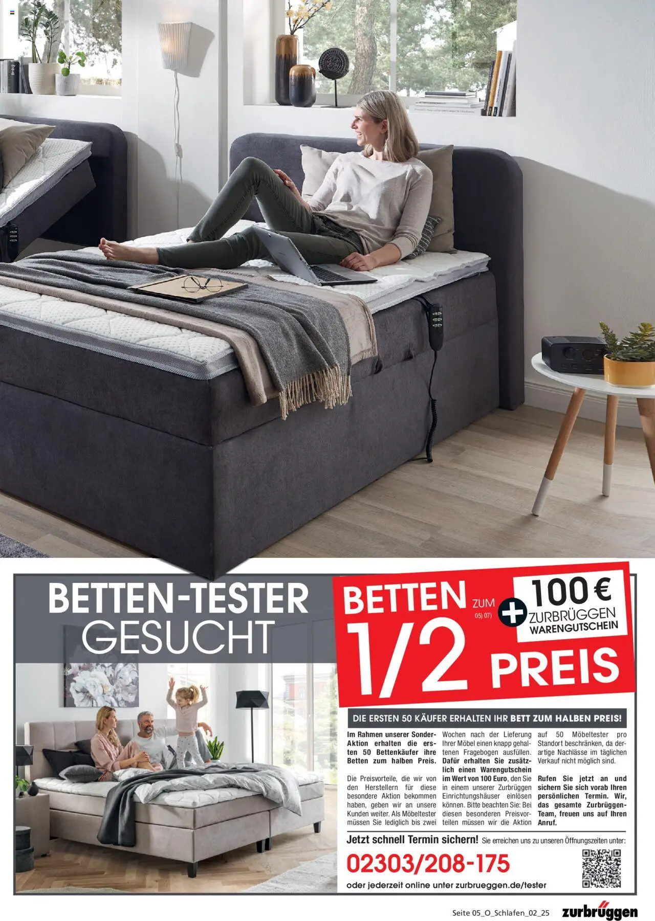 Zurbrüggen Schlafen Spezial – gültig ab 16.07.2025 | Seite: 5 | Produkte: Bett