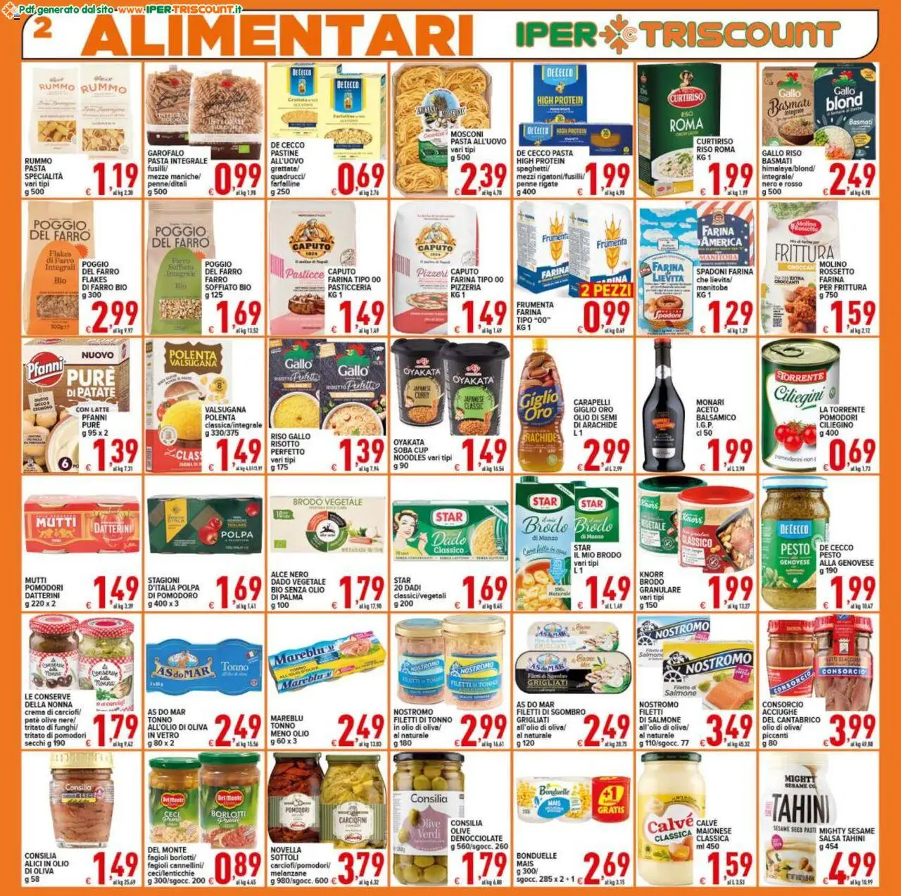 Volantino Ipertriscount del 17.10.2025 | Pagina: 2 | Prodotti: Rossetto, Paté, Riso, Latte